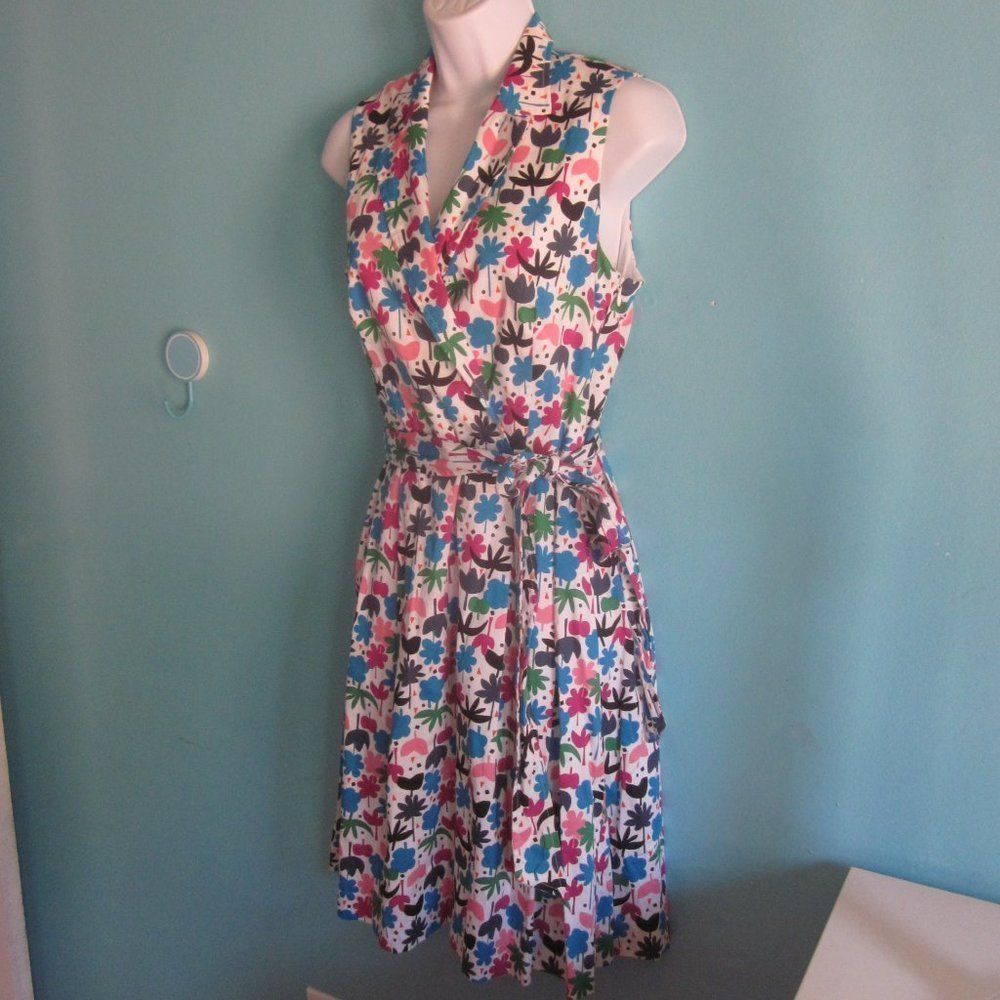 Anne Klein Anne Klein Floral Cotton Dress Size 4 Size S / US 4 / IT 40 - 3 Thumbnail