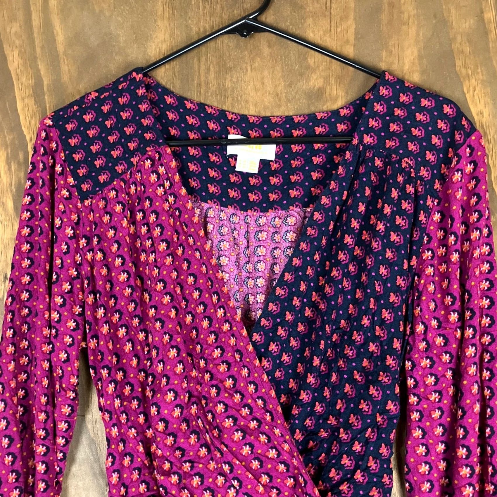 Anthropologie Anthropologie Maeve Women Blouse Multicolored Lisa Puff Sleeve Faux Wrap 12 Size XL / US 12-14 / IT 48-50 - 3 Thumbnail