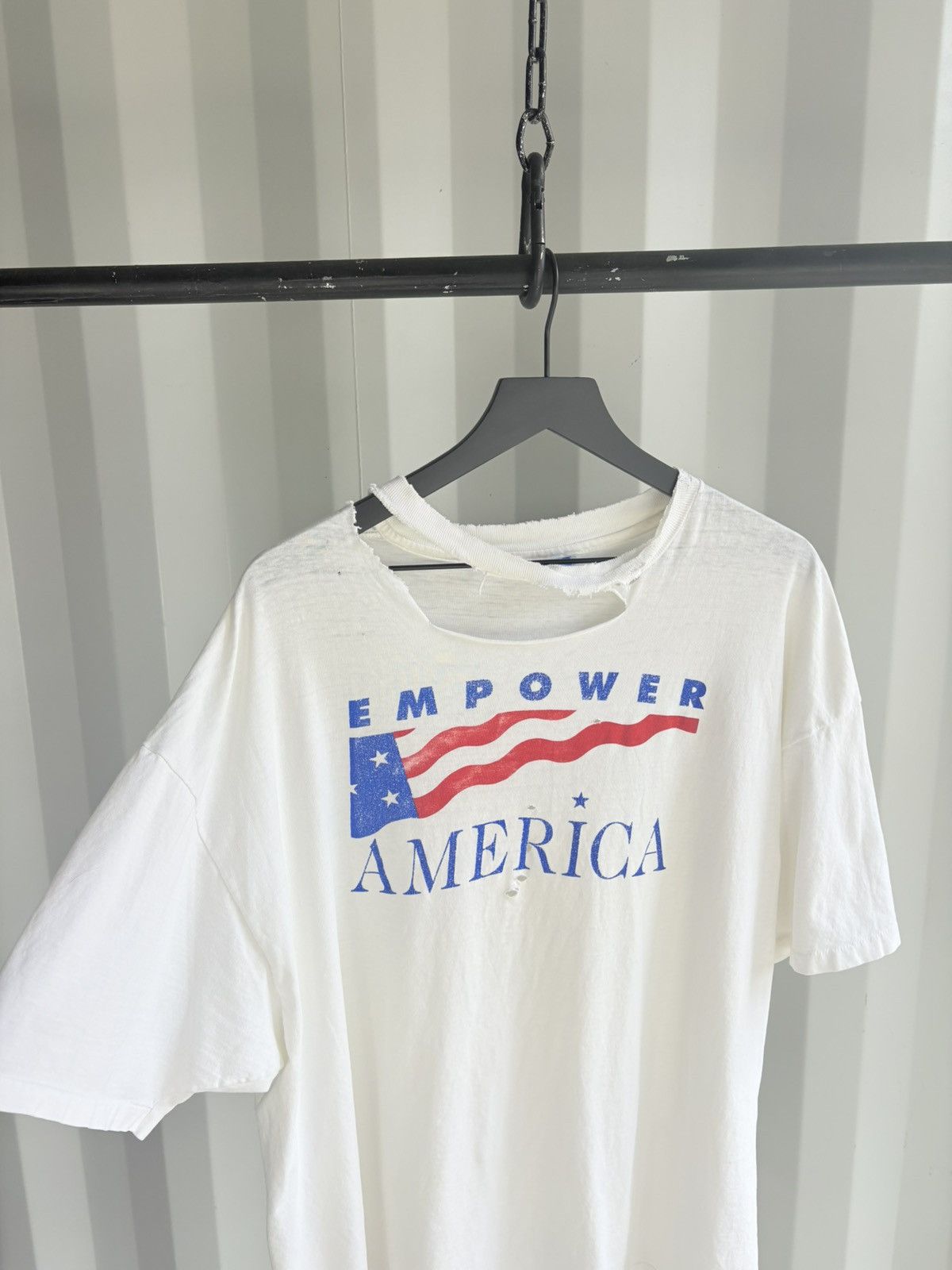 Vintage Empower America Thrashed Distressed Faded ERD GRUNGE WCC NBA Size US XL / EU 56 / 4 - 6 Thumbnail
