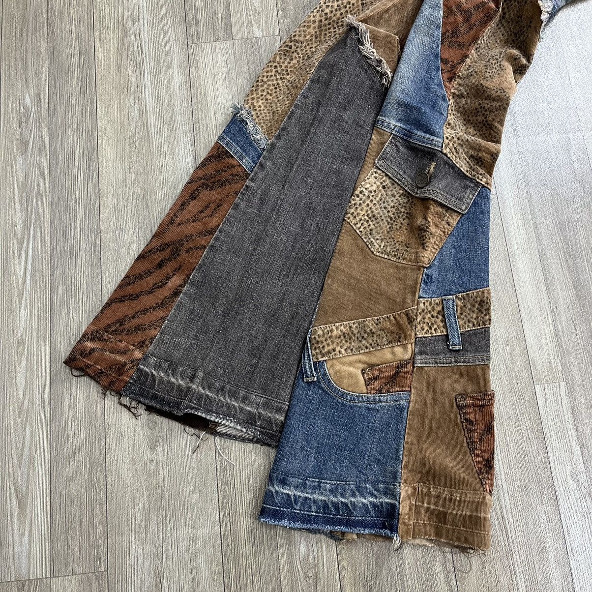 If Six Was Nine × Japanese Brand × Le Grande Bleu (L.G.B.) RARE🔥 XChromosomeinX Patchworked Leopard Denim Flare Jeans Size US 26 / EU 42 - 4 Thumbnail