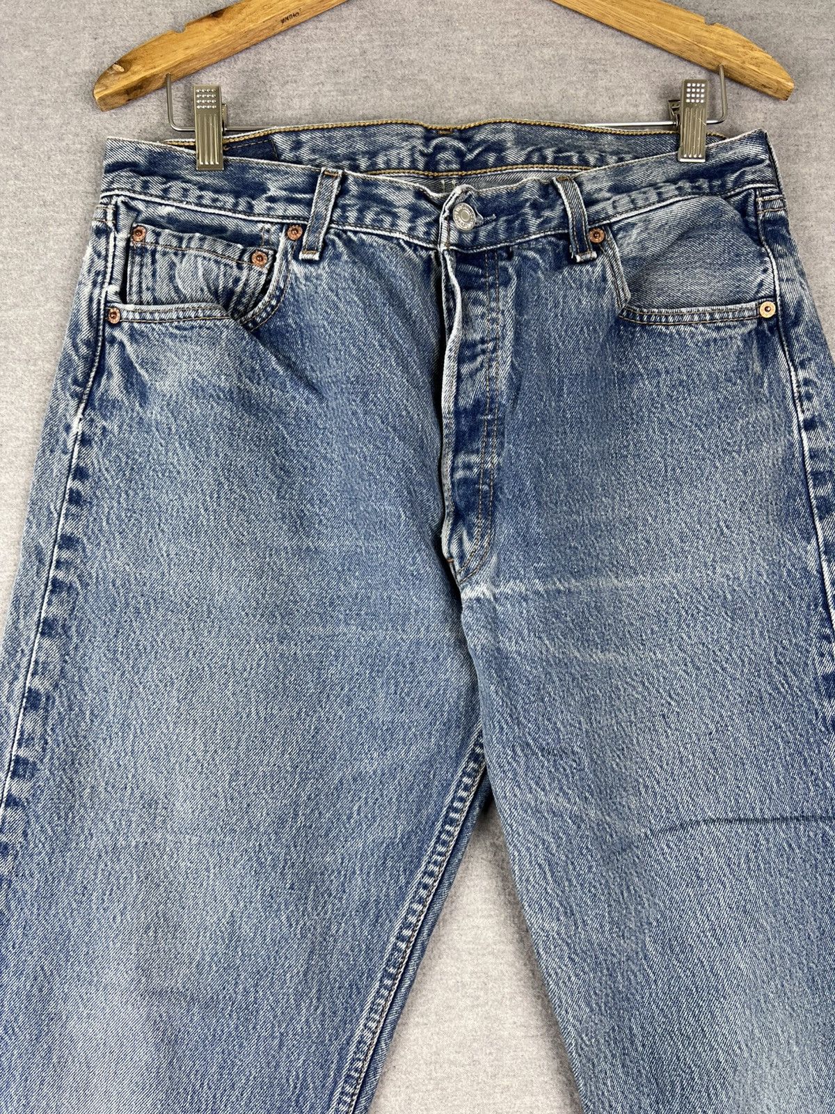 Levi's × Vintage Vintage Levis Jeans Mens 36x30 (Fits 30.5x28.5) Blue 501 80s Size US 30 / EU 46 - 4 Thumbnail
