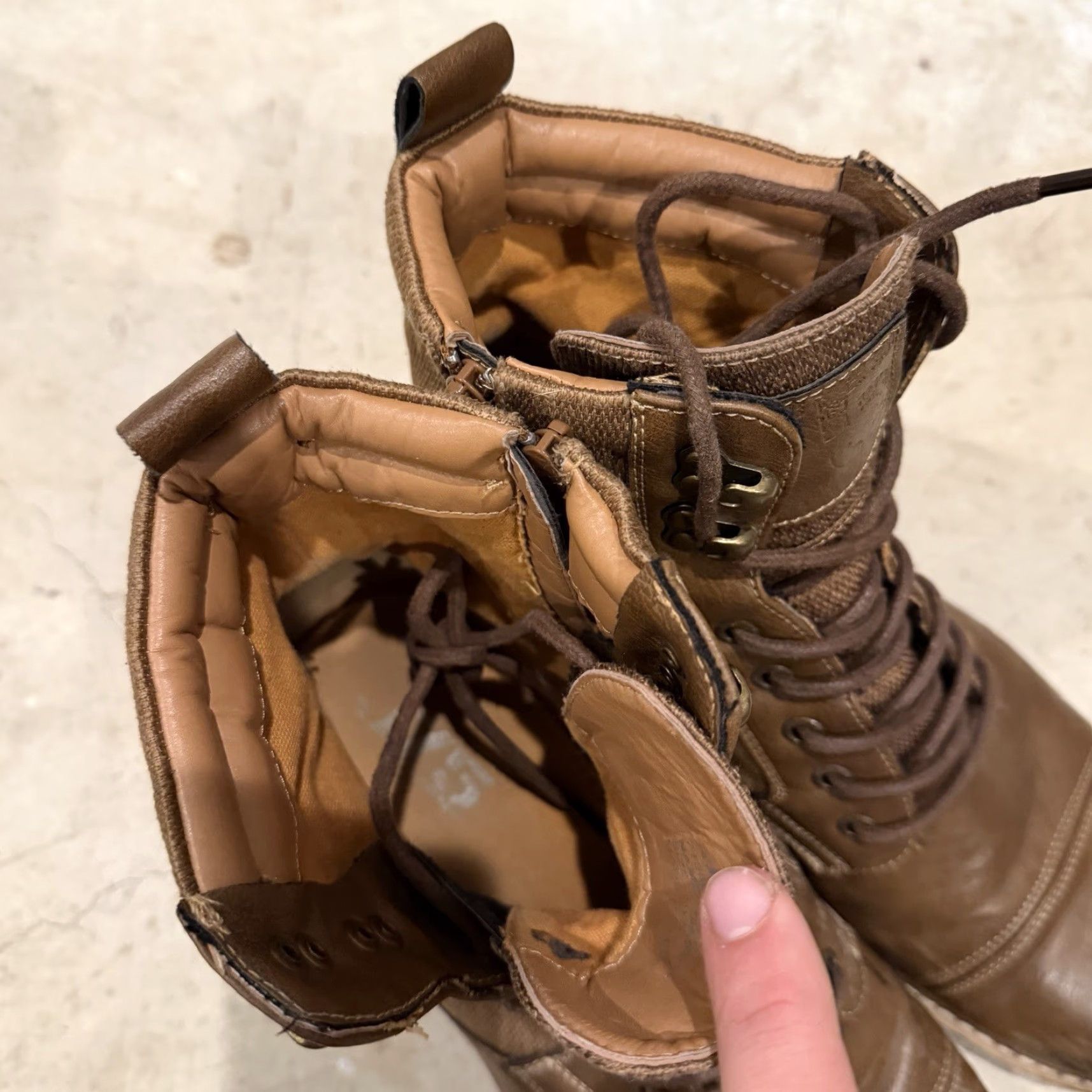 Vintage VINTAGE J75 GARRET Cap-Toe Jump Boots Men 10.5 Brown Tan Military Style Boots Size US 11 / EU 44 - 3 Thumbnail