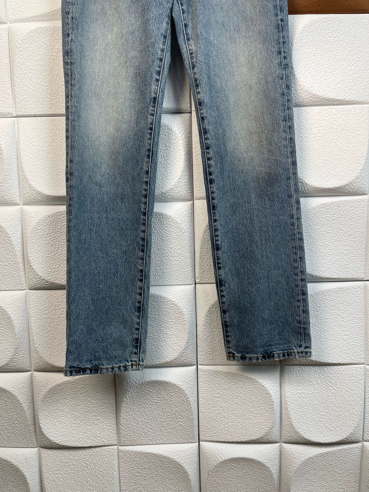 Saint Laurent Paris SLP Metallic Logo Jeans Women's 27 Size 27" / US 4 / IT 40 - 4 Thumbnail