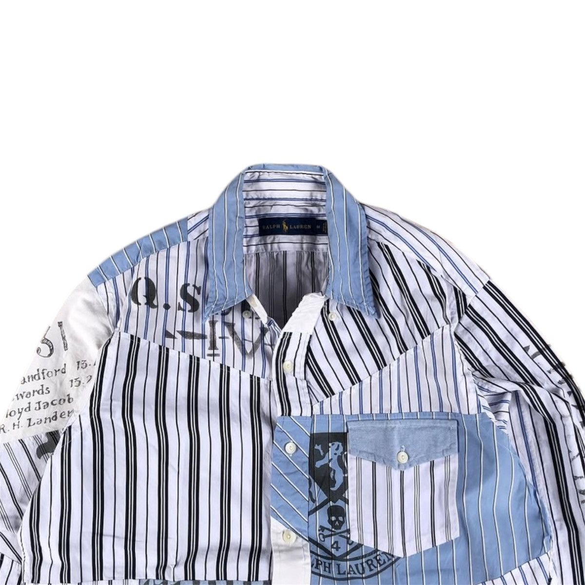 RRL Ralph Lauren × Ralph Lauren × Vintage Ralph Lauren Classic Patchwork Shirt Rugby Size US M / EU 48-50 / 2 - 2 Thumbnail