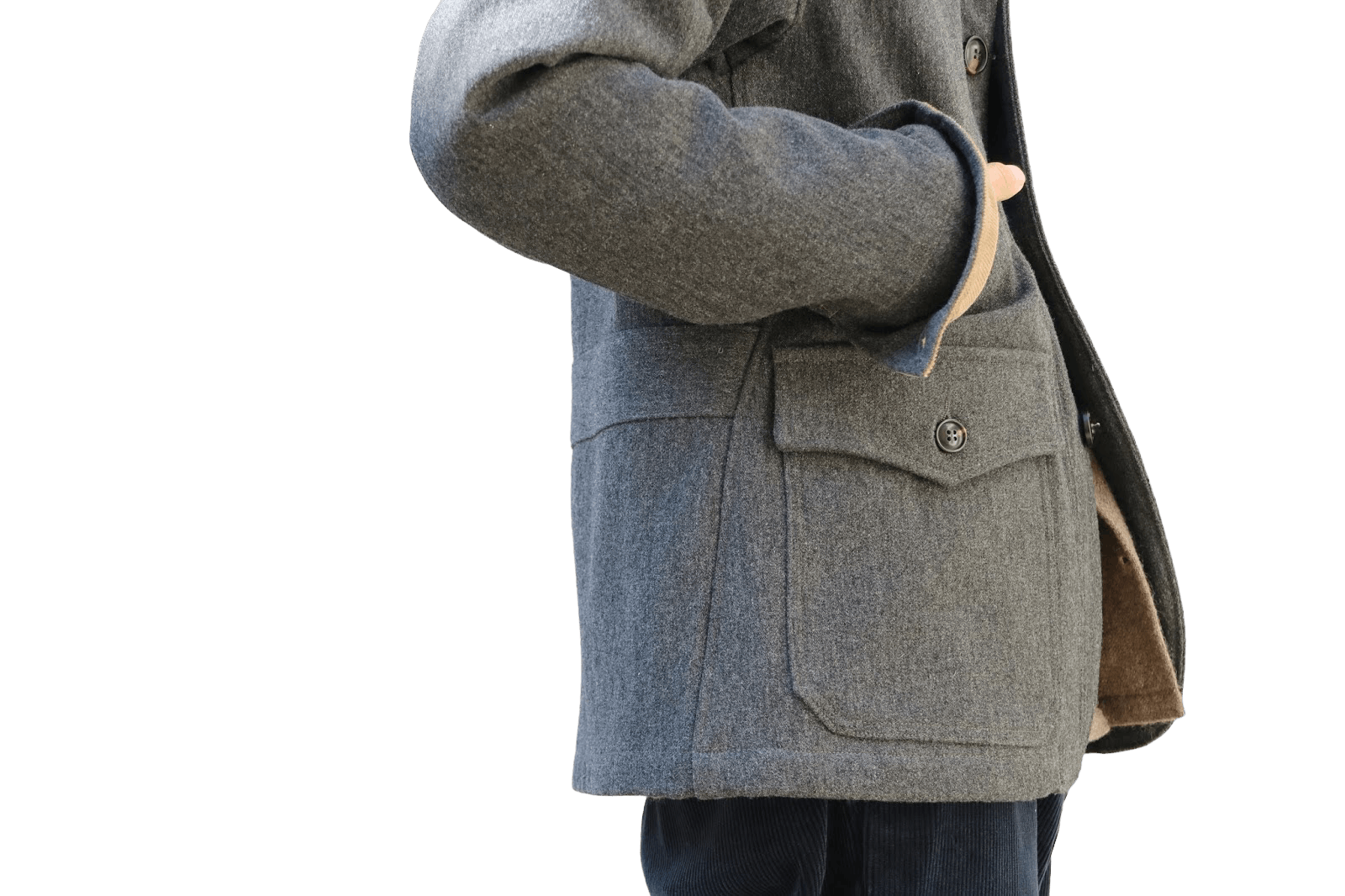 Harris Tweed H.UNIT Store Label Natural Broken Twill Wool Hunting Jacket Size US L / EU 52-54 / 3 - 6 Thumbnail