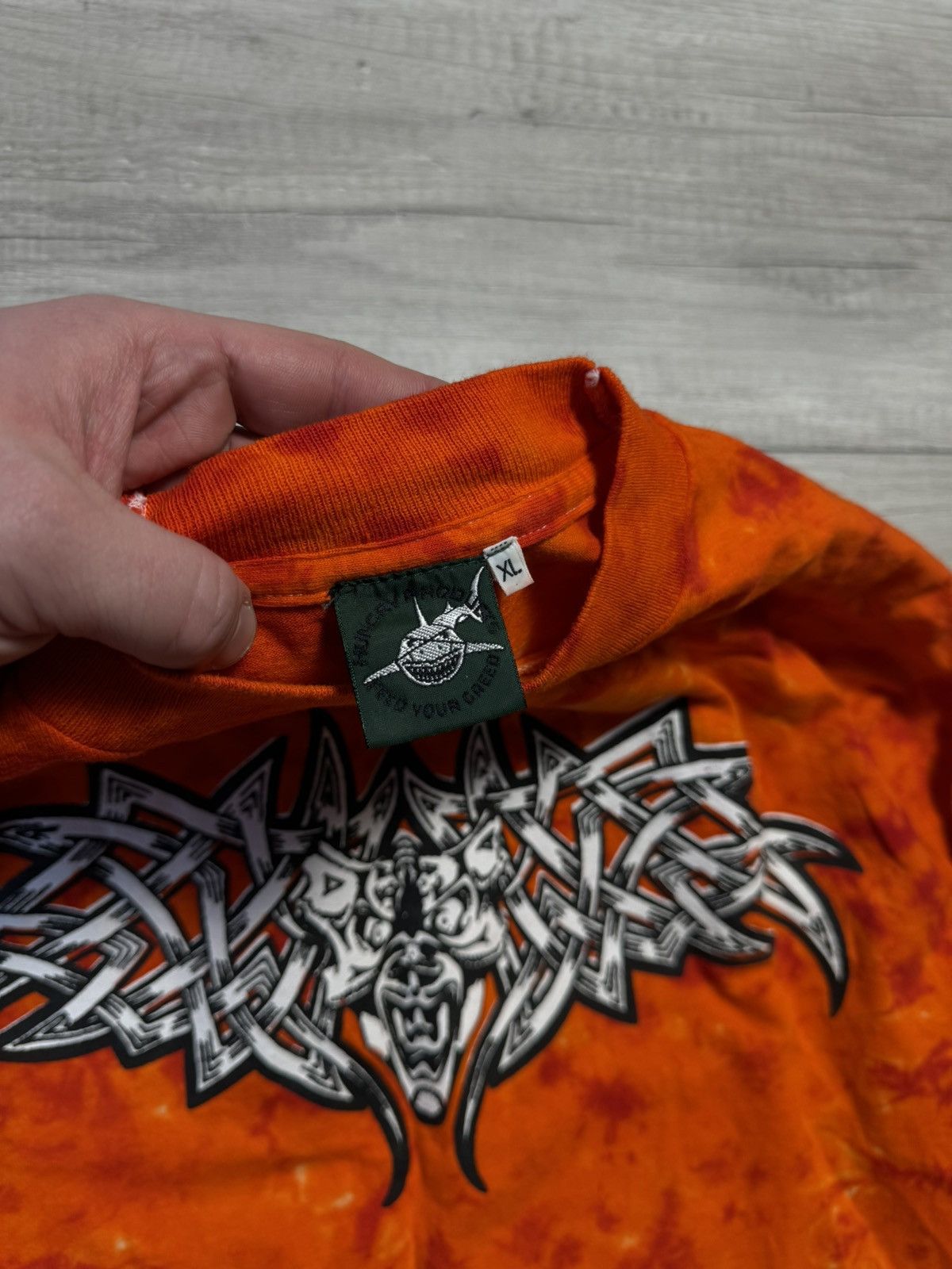Vintage Y2K Tribal Graphic Long Sleeve Tie Dye Tattoo Nu Metal Style Size US XL / EU 56 / 4 - 5 Thumbnail