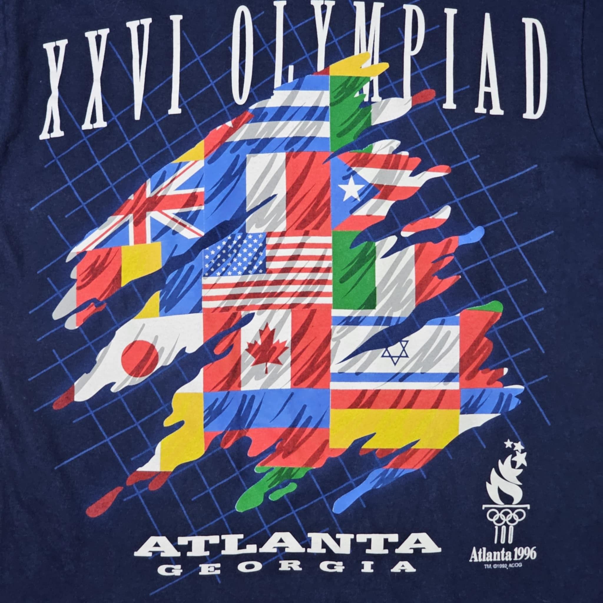 Hanes × USA Olympics × Vintage Atlanta Olympics Vintage 90s Flags Nations T-Shirt Size US M / EU 48-50 / 2 - 2 Thumbnail