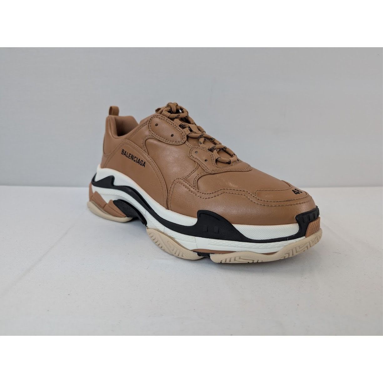 Balenciaga o1rshd1 Triple S Logo Type Sneakers in Nude Beige/Sand Size US 13 / EU 46 - 2 Thumbnail