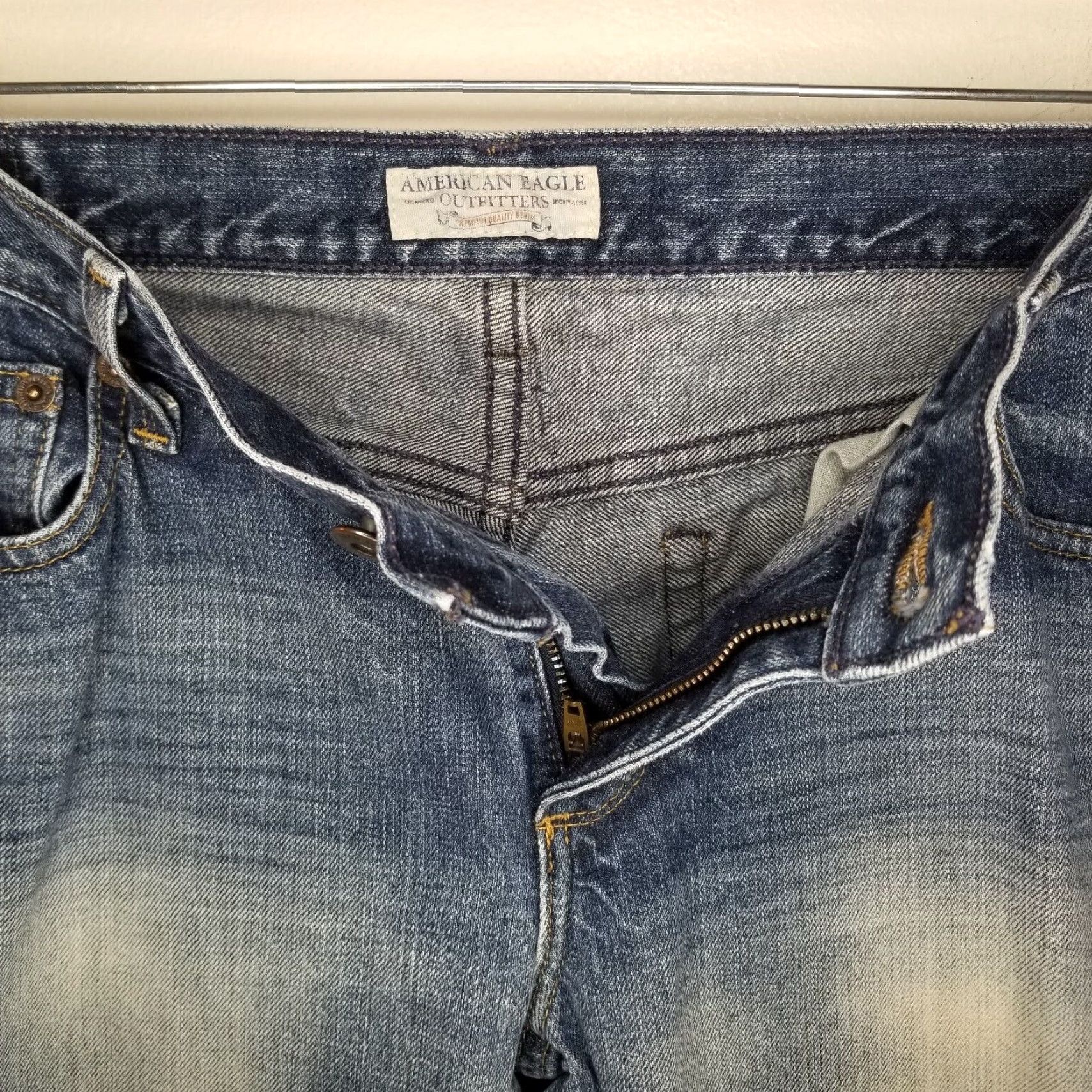 American Eagle Outfitters American Eagle Women's Straight Blue Hipster Jeans Size 8 Regular Size 30" / US 8 / IT 44 - 3 Thumbnail