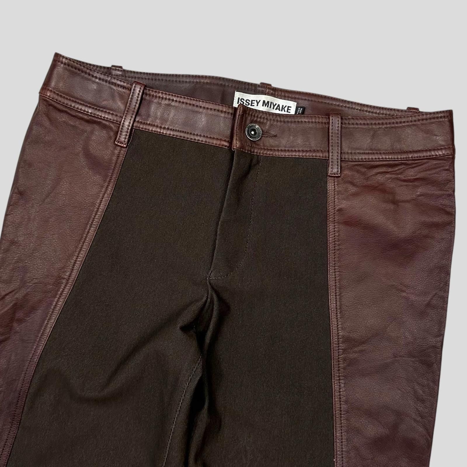 Issey Miyake Issey Miyake 2003 Leather Moto Trousers - 3 (S) Size 30" / US 8 / IT 44 - 2 Thumbnail
