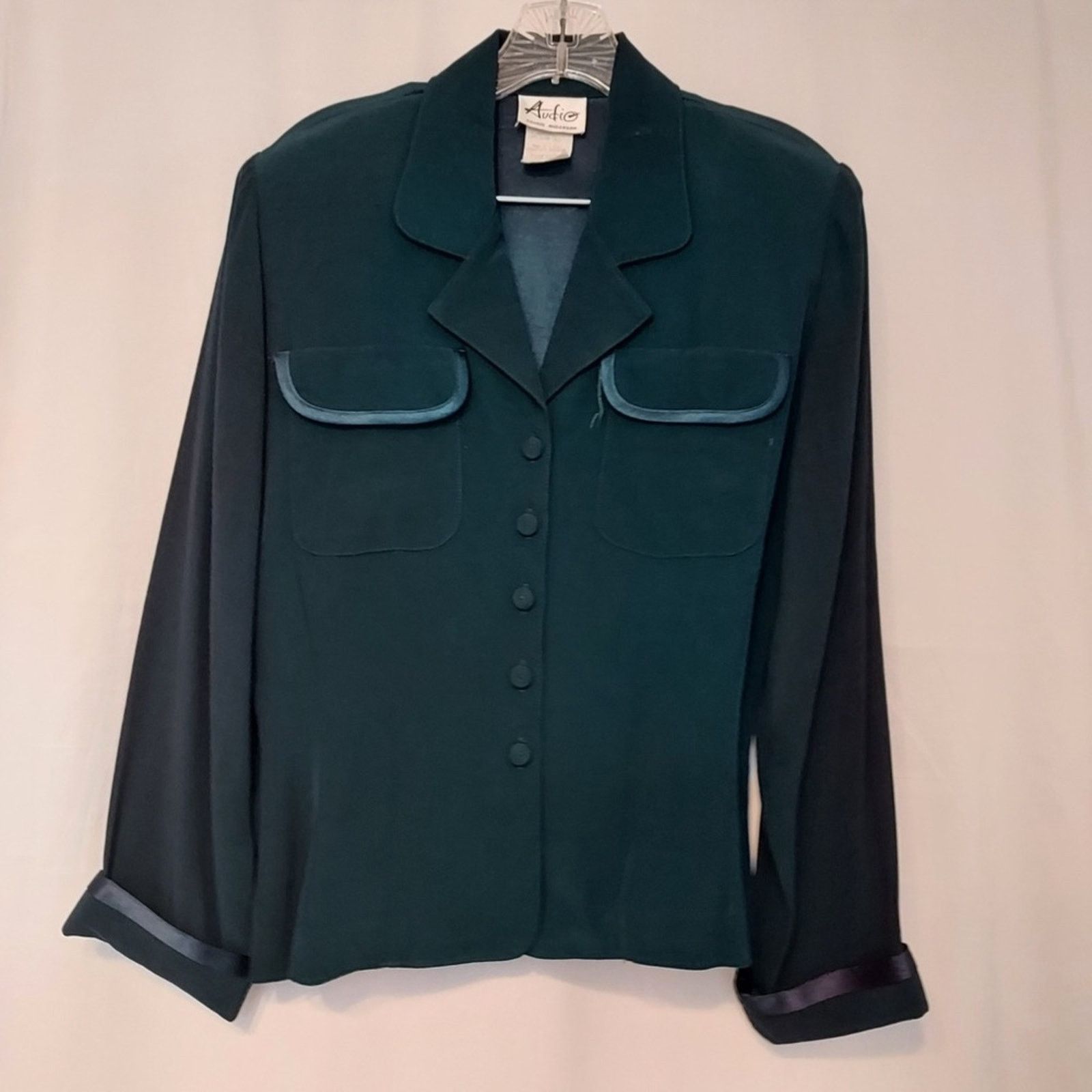 Other Vintage Audio Connie Anderson Teal Blue Two Piece Skirt Set Size S / US 4 / IT 40 - 3 Thumbnail