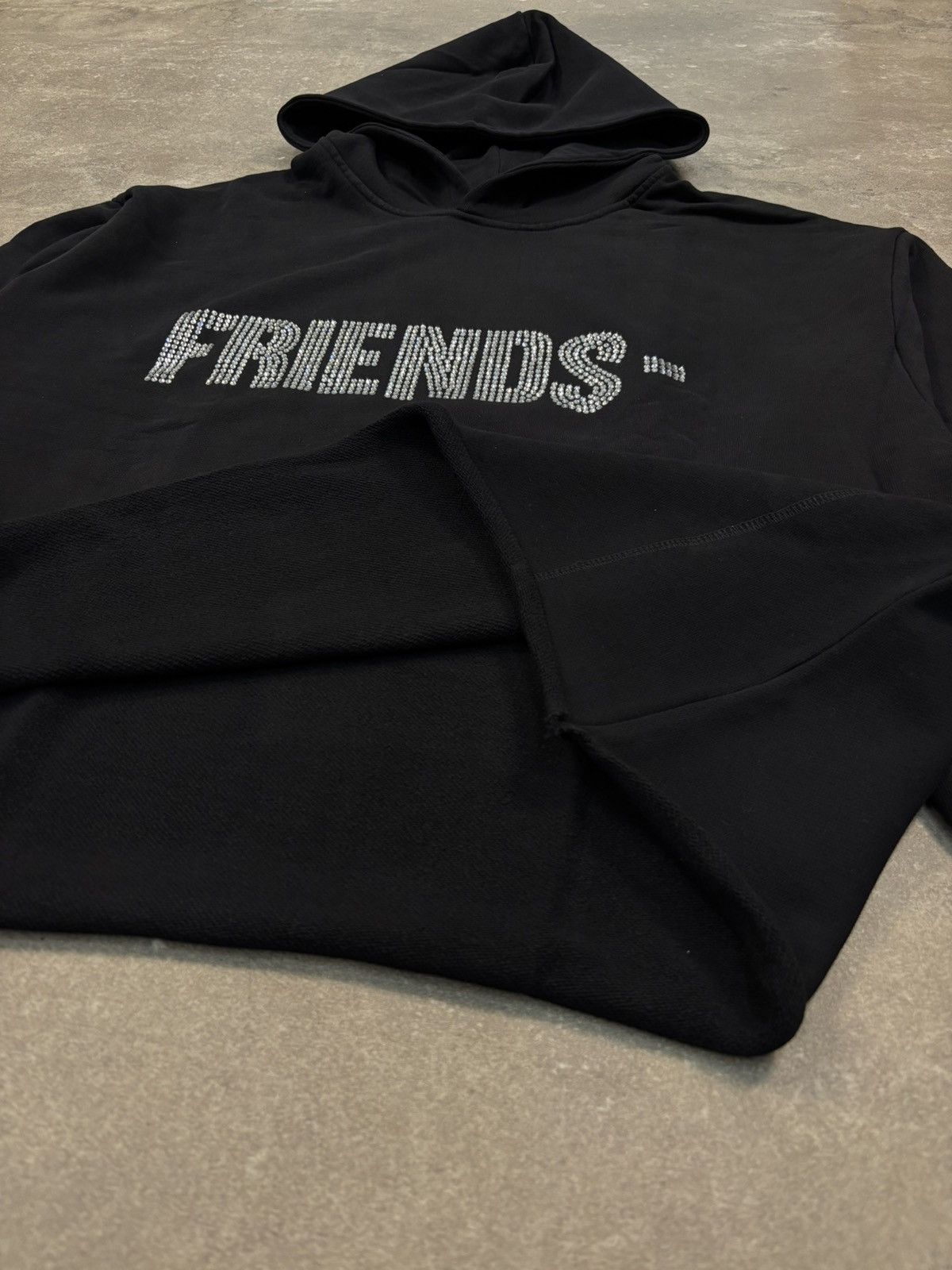 Vlone Vlone Friends Rhinstone Hoodie, Black Size US XL / EU 56 / 4 - 4 Thumbnail