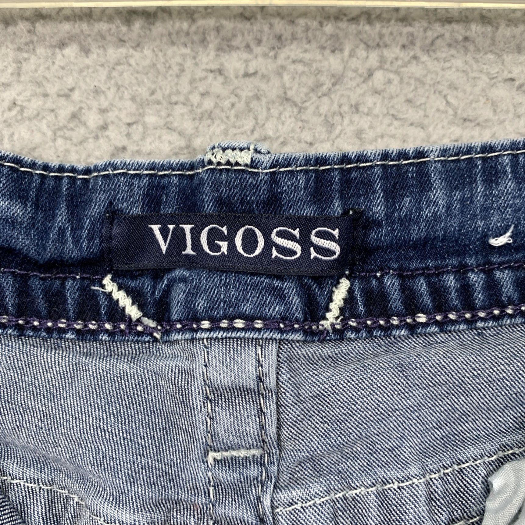 Vintage Vigoss Blue Jeans Womens Size S8 Heritage Fit Slim Bootcut Stretch Hemmed READ Size 30" / US 8 / IT 44 - 7 Thumbnail