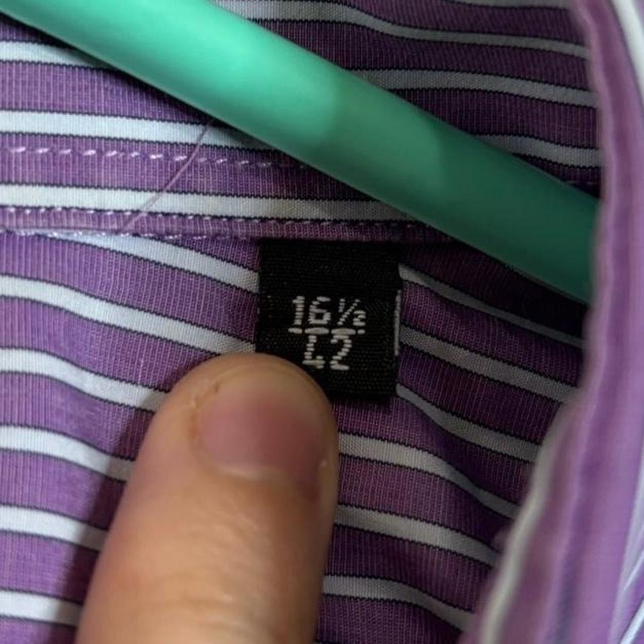 Paul Smith × Vintage Vintage Paul Smith Striped Purple Button-Up Shirt Size US L / EU 52-54 / 3 - 3 Thumbnail