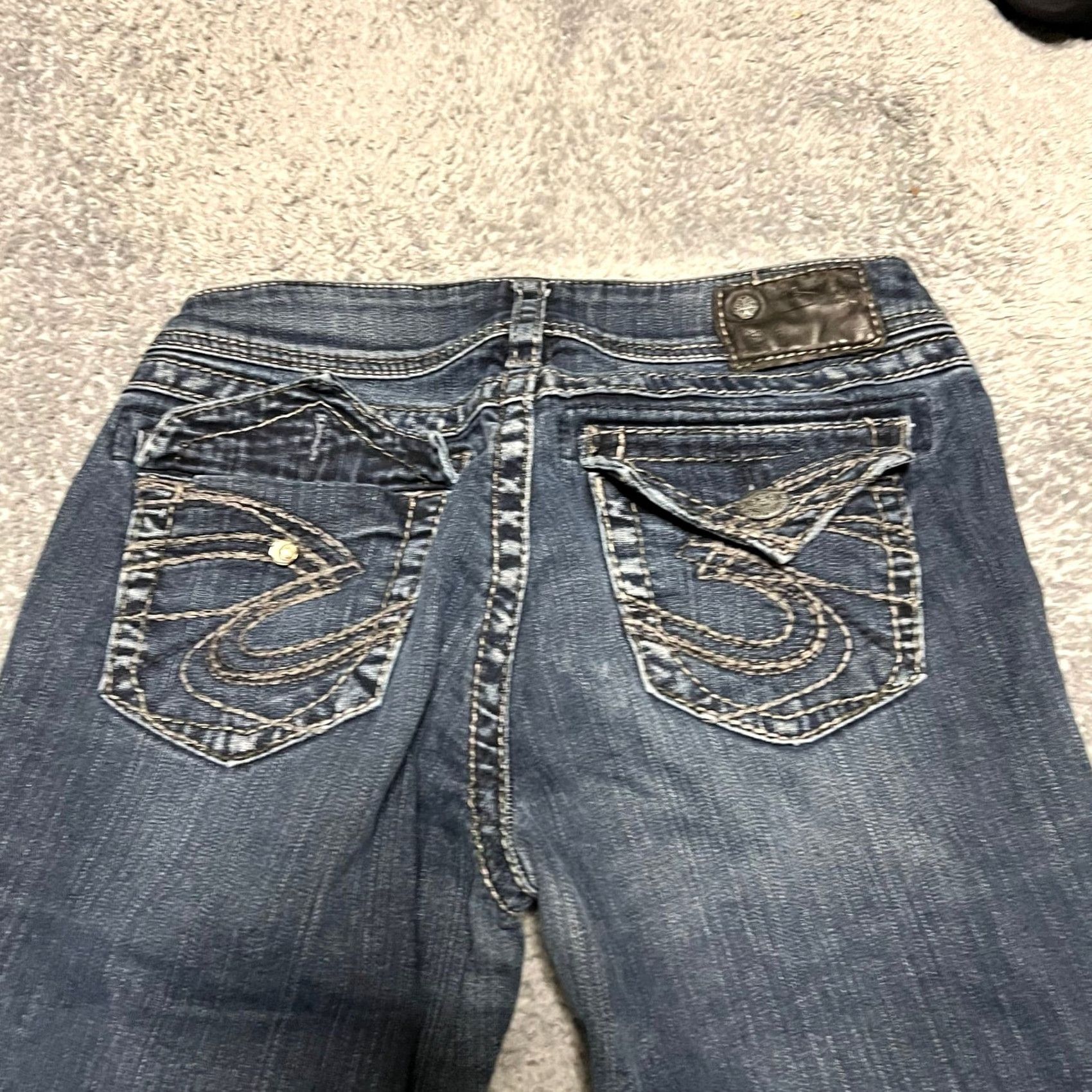 Silver Jeans Co. Silver Jeans Womens 29 x 32 Suki Surplus Western Blue Denim Pants Bootcut Womens Medium? Size 29" - 2 Thumbnail
