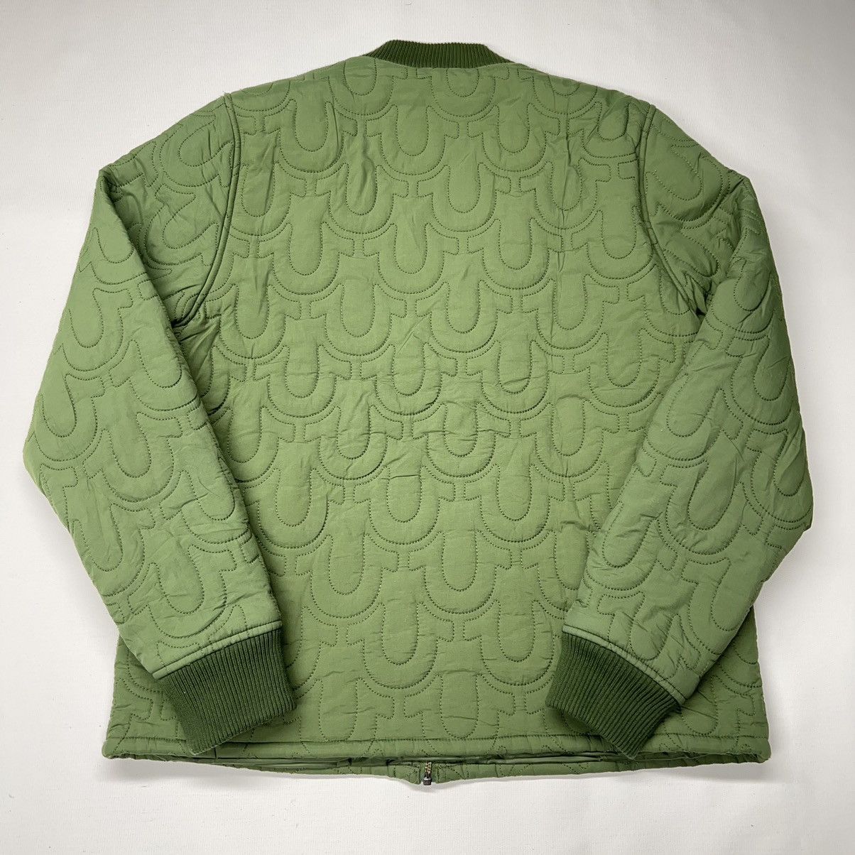 True Religion True Religion Jacket Green Light Bomber Stitch Repeat Logo Size US L / EU 52-54 / 3 - 3 Thumbnail
