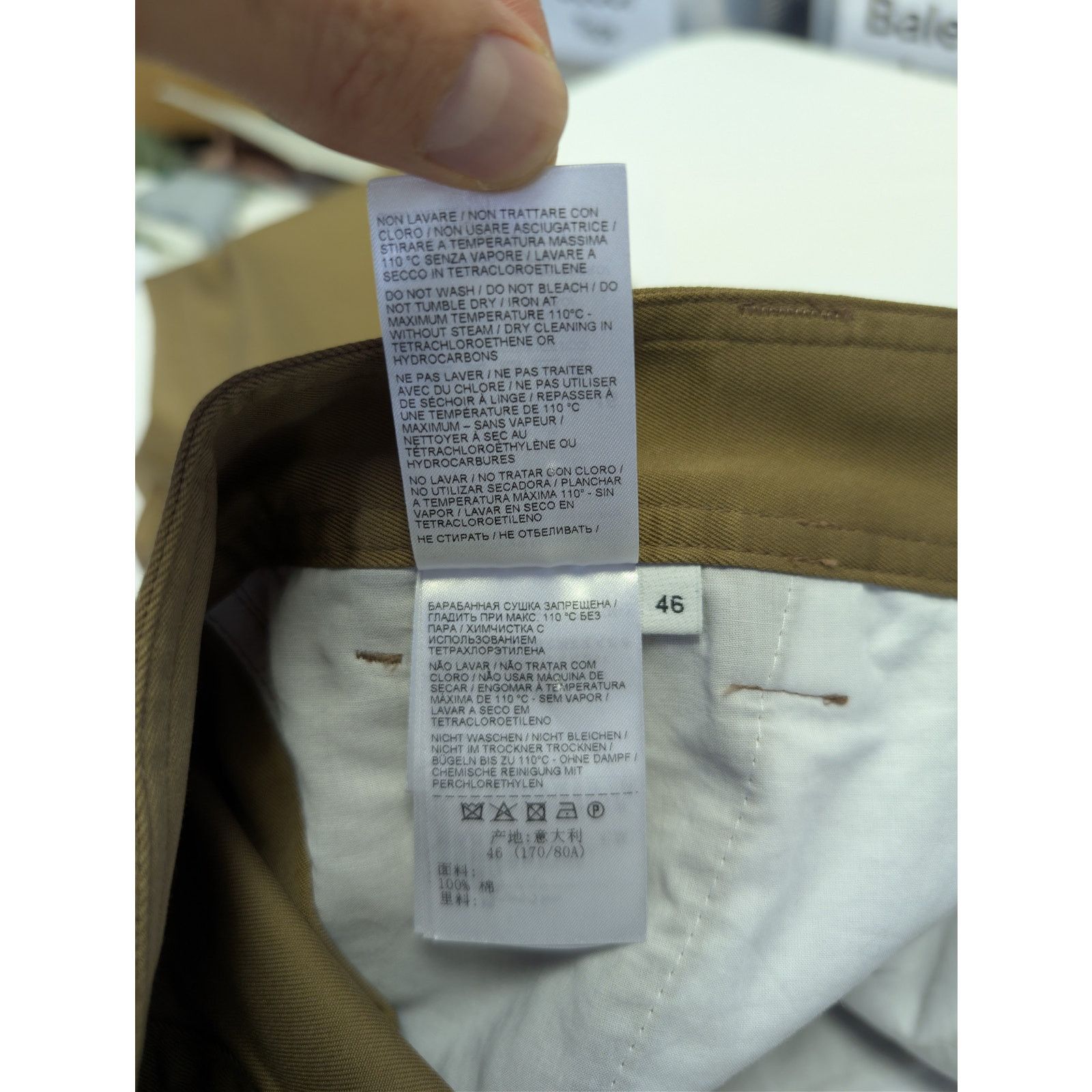 Bottega Veneta o1rshd1 Cotton Gabardine Cargo Trousers Pants Sand / Beige Size US 30 / EU 46 - 18 Thumbnail