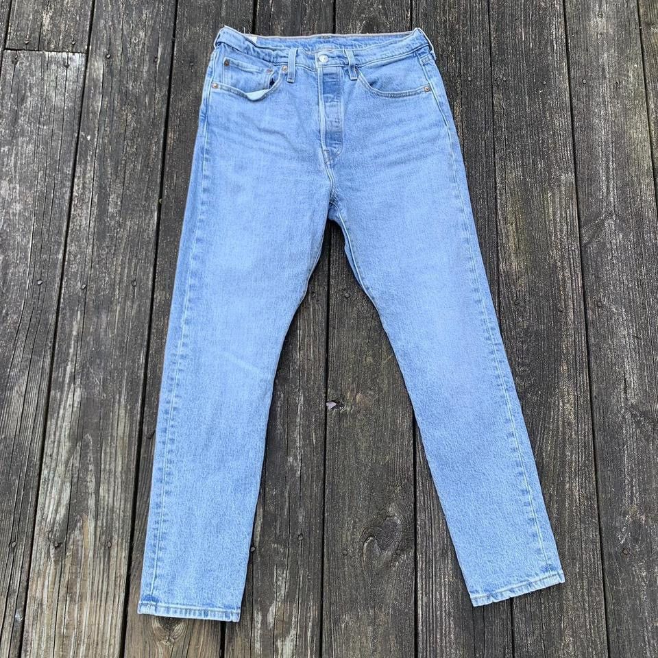 Levi's × Vintage Light Wash 501 Levis High Waisted slim Fit (90's) Size 29" - 1 Thumbnail