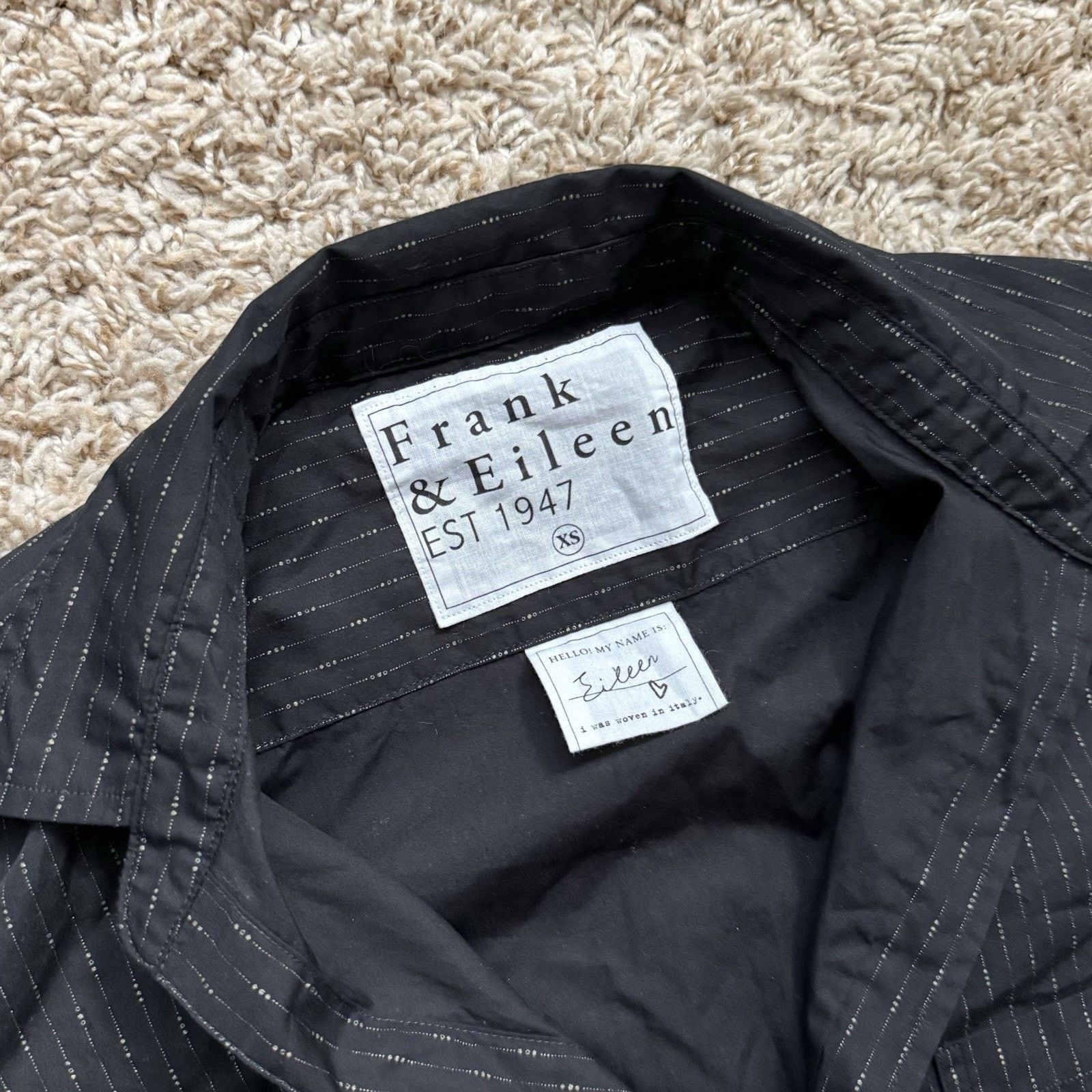 Frank & Eileen Frank & Eileen Button Up Shirt Black With Gold Multi Dot Size XS / US 0-2 / IT 36-38 - 3 Thumbnail