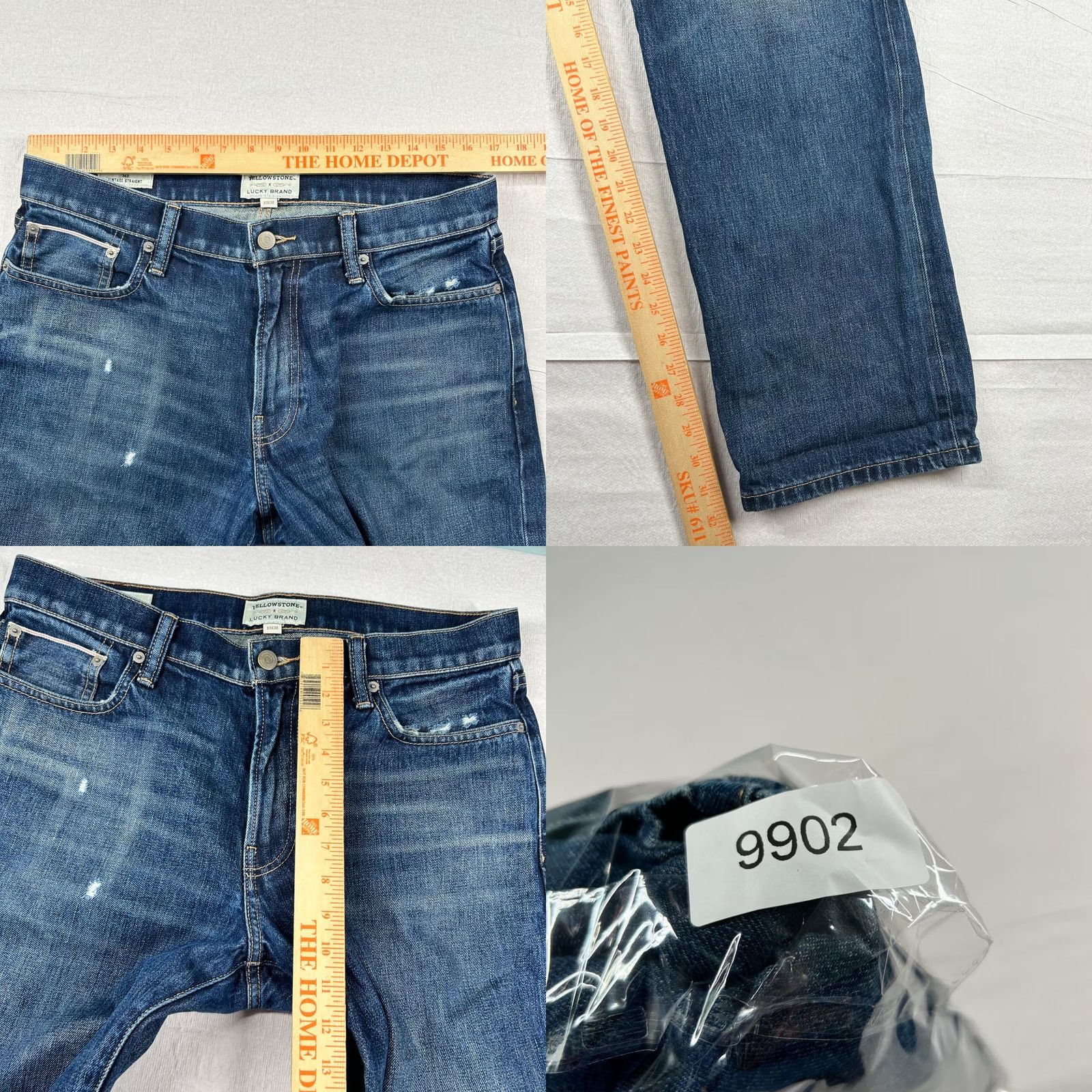 Lucky Brand VINTAGE Yellowstone x Lucky Brand Jeans Mens 33x32 Selvedge Denim 363 Straight Jeans 34 32 Blue 100% Cotton Denim Regular Relaxed Mid Rise Mens Shoes? Size US 34 / EU 50 - 9 Thumbnail