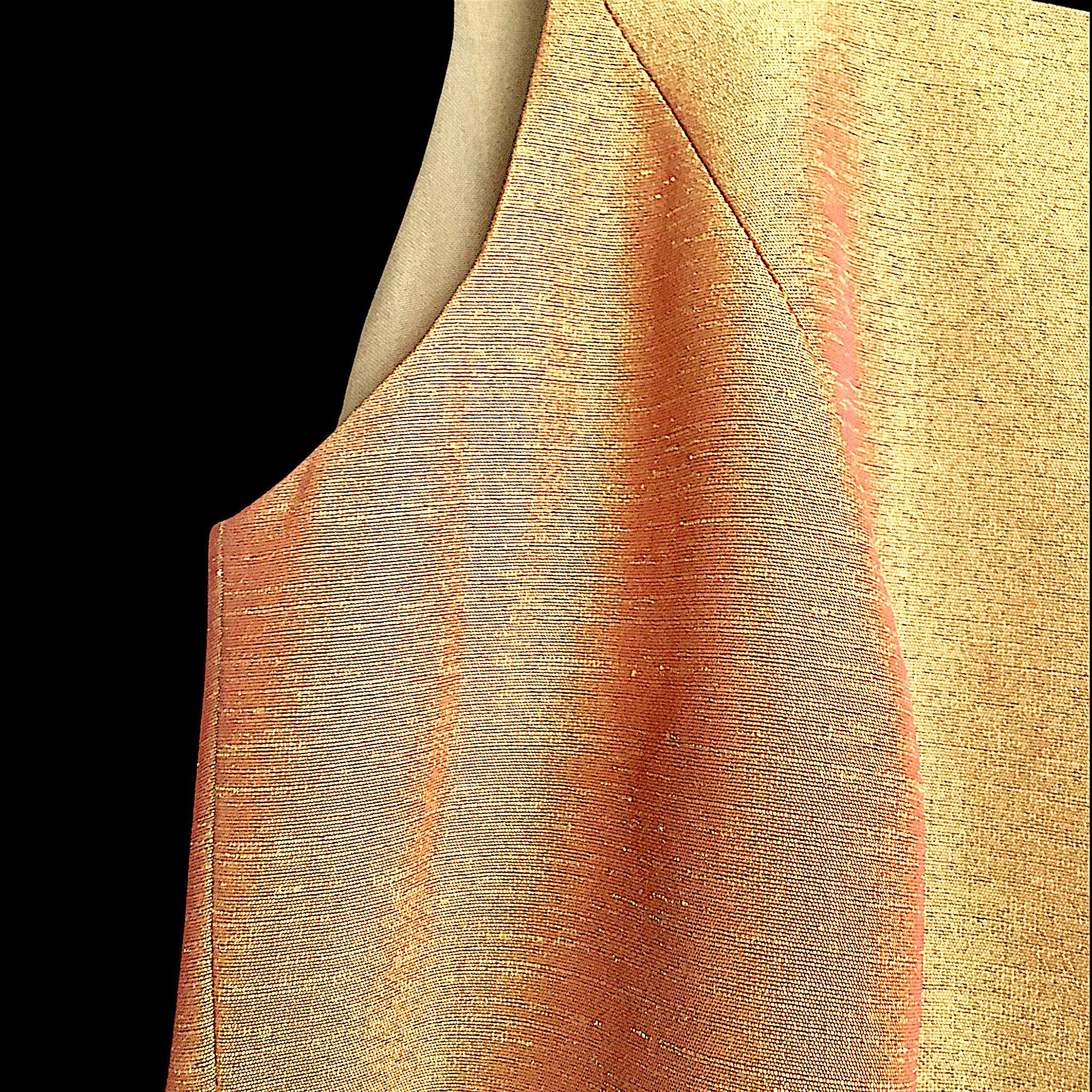 Vintage Vintage Silk Shantung Dress – Retro 1960s Design, Sheath Fit Size M / US 6-8 / IT 42-44 - 10 Thumbnail