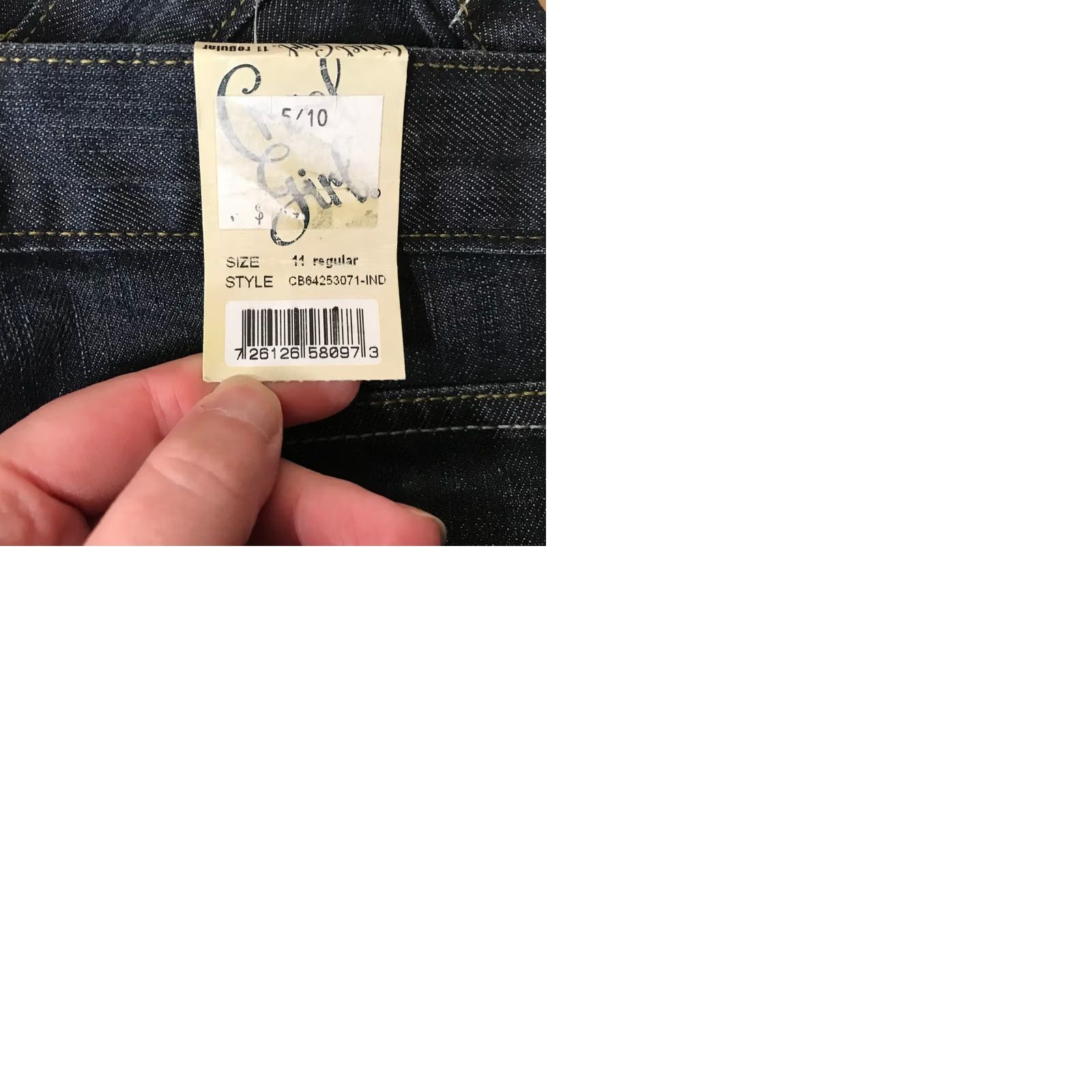 Vintage Cruel Girl Slim Regular Jeans Womens 11 Dark Wash Stretch Bootcut Indigo Denim Size 32" / US 10 / IT 46 - 9 Thumbnail