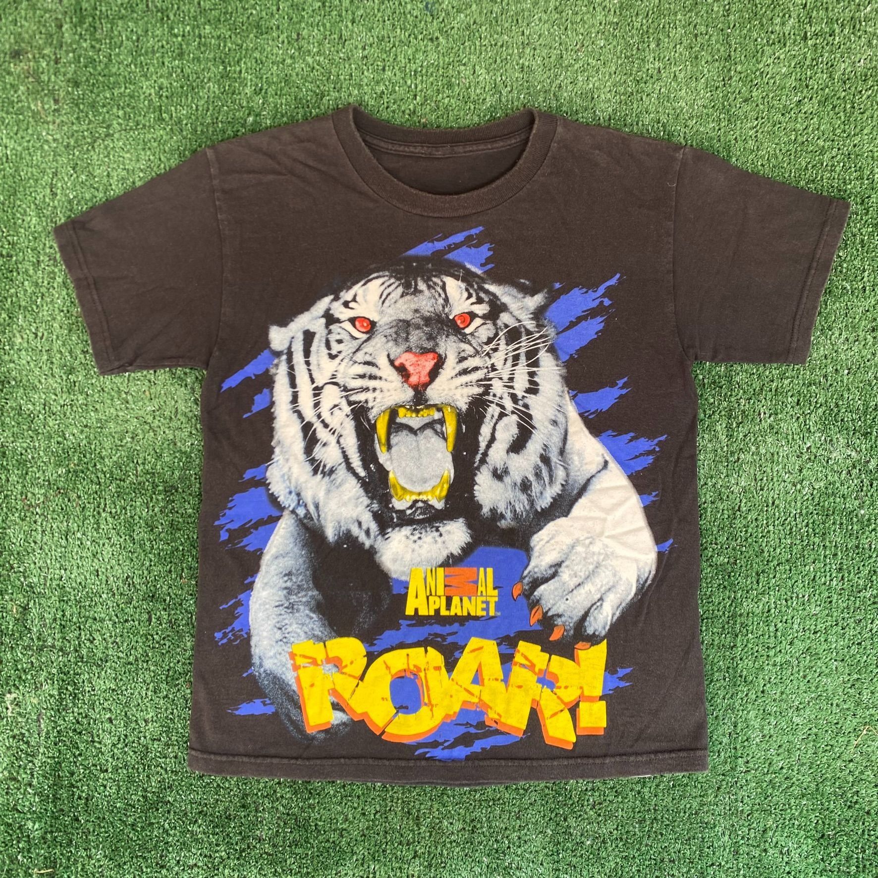 Vintage Vintage 90s Animal Planet Shirt Tiger Nature Wildlife Tee Size US S / EU 44-46 / 1 - 1 Thumbnail