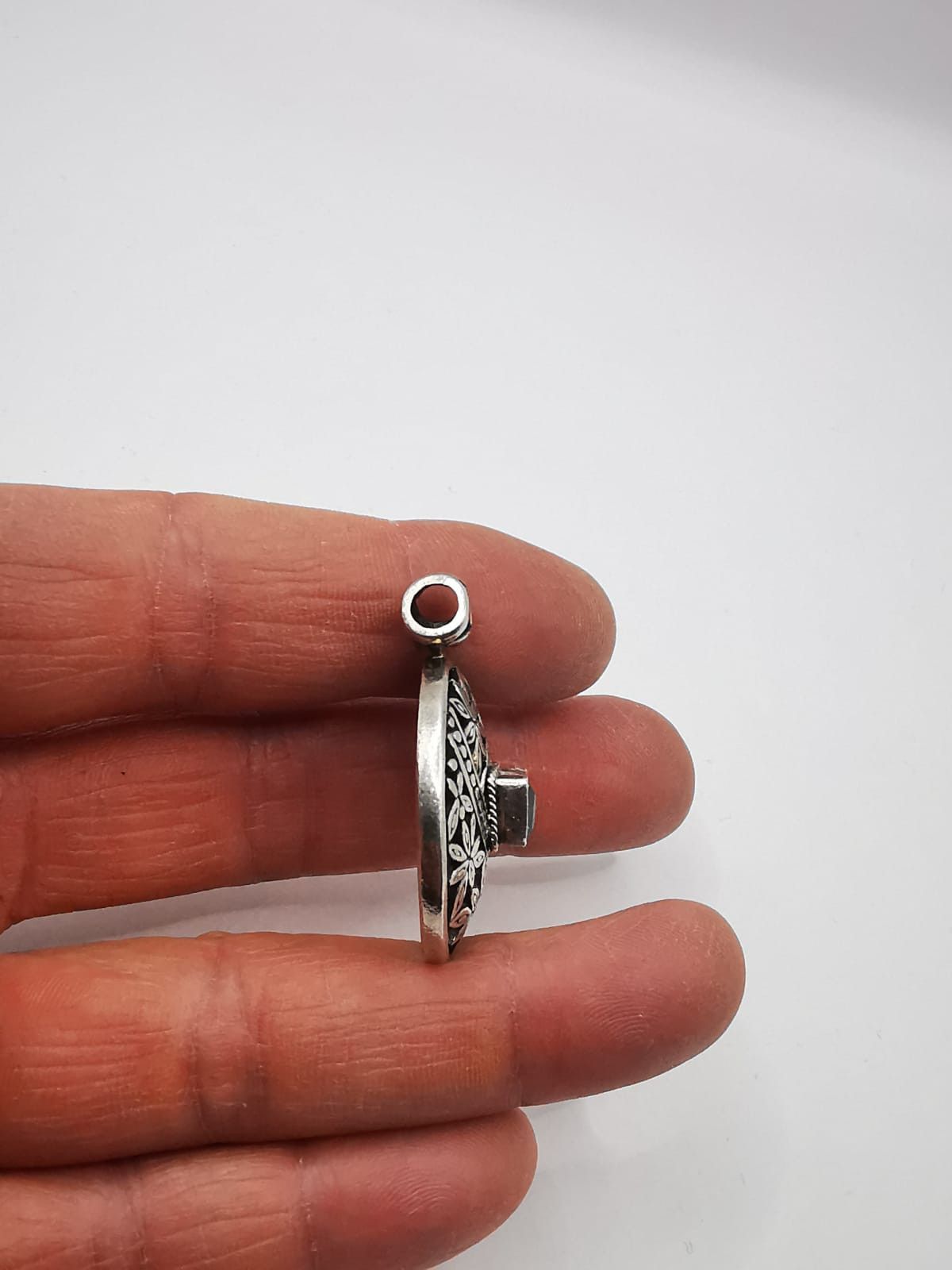 Sterling Silver Vintage Pendant 925 Sterling Silver Topaz 11,48g Size ONE SIZE - 3 Thumbnail