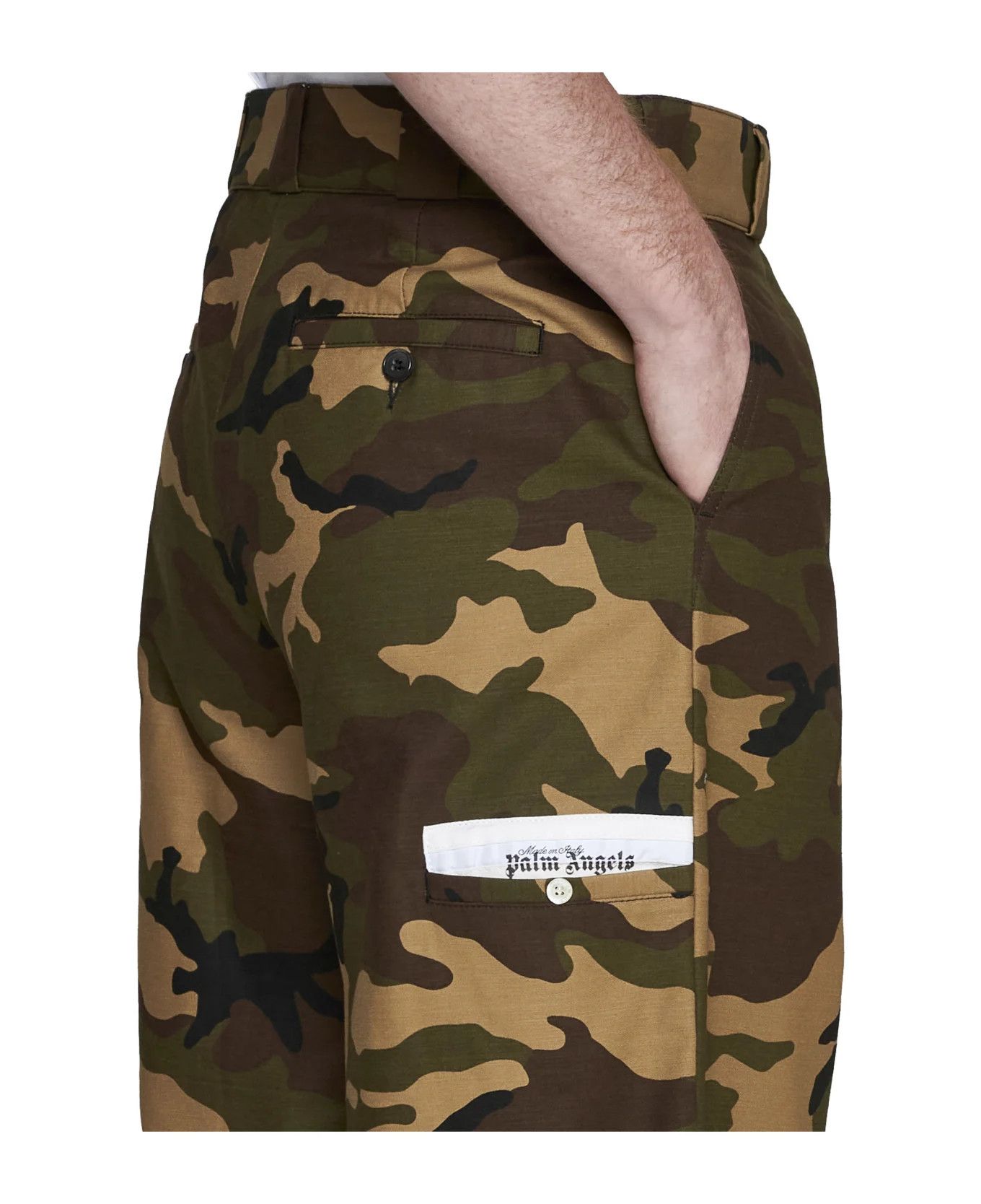 Palm Angels o1y0325 Cargo Pant in Military Green Size US 32 / EU 48 - 4 Thumbnail