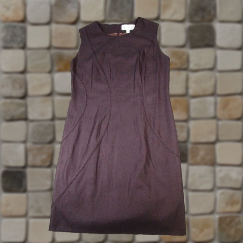 Hugo Boss VINTAGE Hugo Boss Dress Womens 14 Brown Wool Blend Sleeveless Pencil Sheath Knee Length Business Party Size XL / US 12-14 / IT 48-50 - 1 Thumbnail
