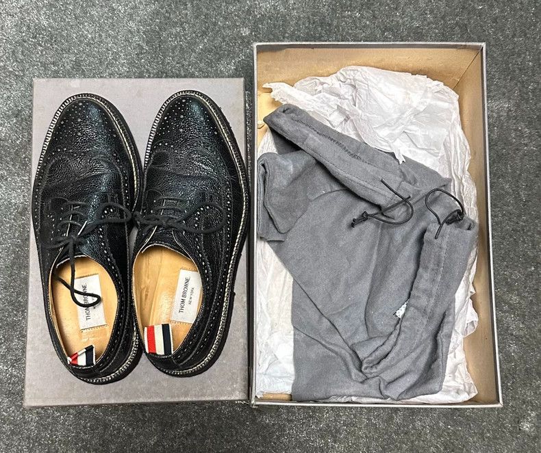 Thom Browne Thom Browne Rubber sole retro black carved leather shoes Size US 9 / EU 42 - 8 Thumbnail