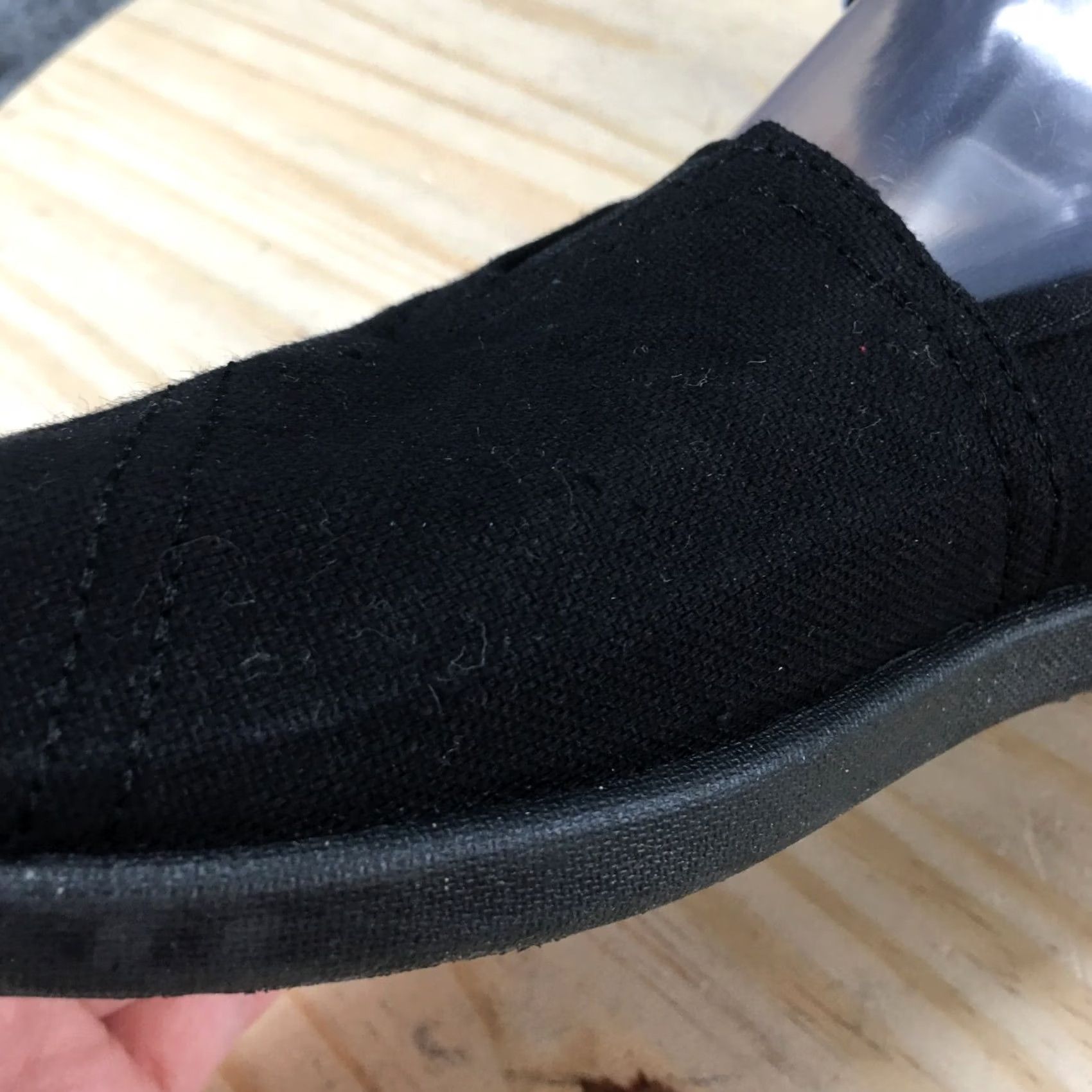 Toms TOMS Shoes Womens 9.5 Mens 8 Slip On Black Canvas Casual Comfort Low Top Flats - Casual Shoes - Black Canvas Slip-On - Womens Mens - TOMS Size L / US 10 / IT 46 - 5 Thumbnail