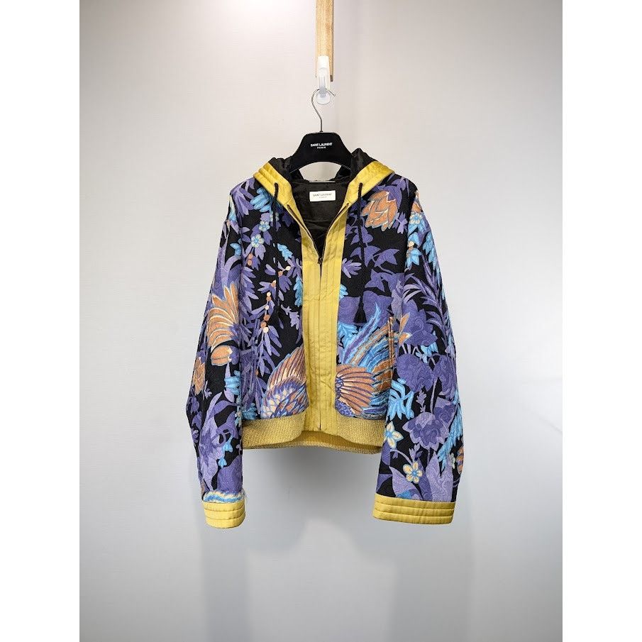 Saint Laurent Paris o1rshd1 Teddy Kimono Phoenix Jacket in Multicolor Size US M / EU 48-50 / 2 - 1 Thumbnail