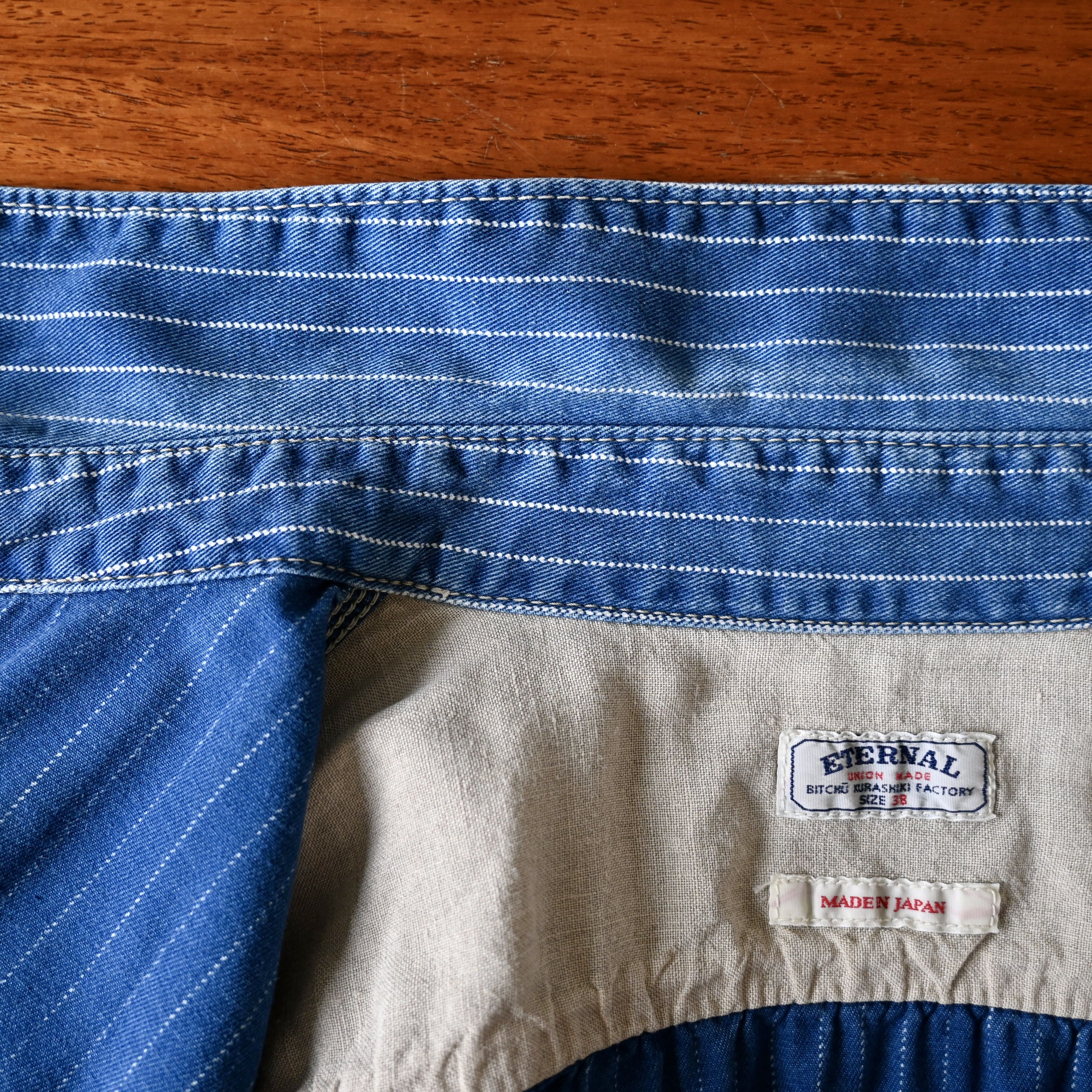 Eternal 2000s ETERNAL Wabash pin dot stripe indigo work shirt Size US S / EU 44-46 / 1 - 13 Thumbnail