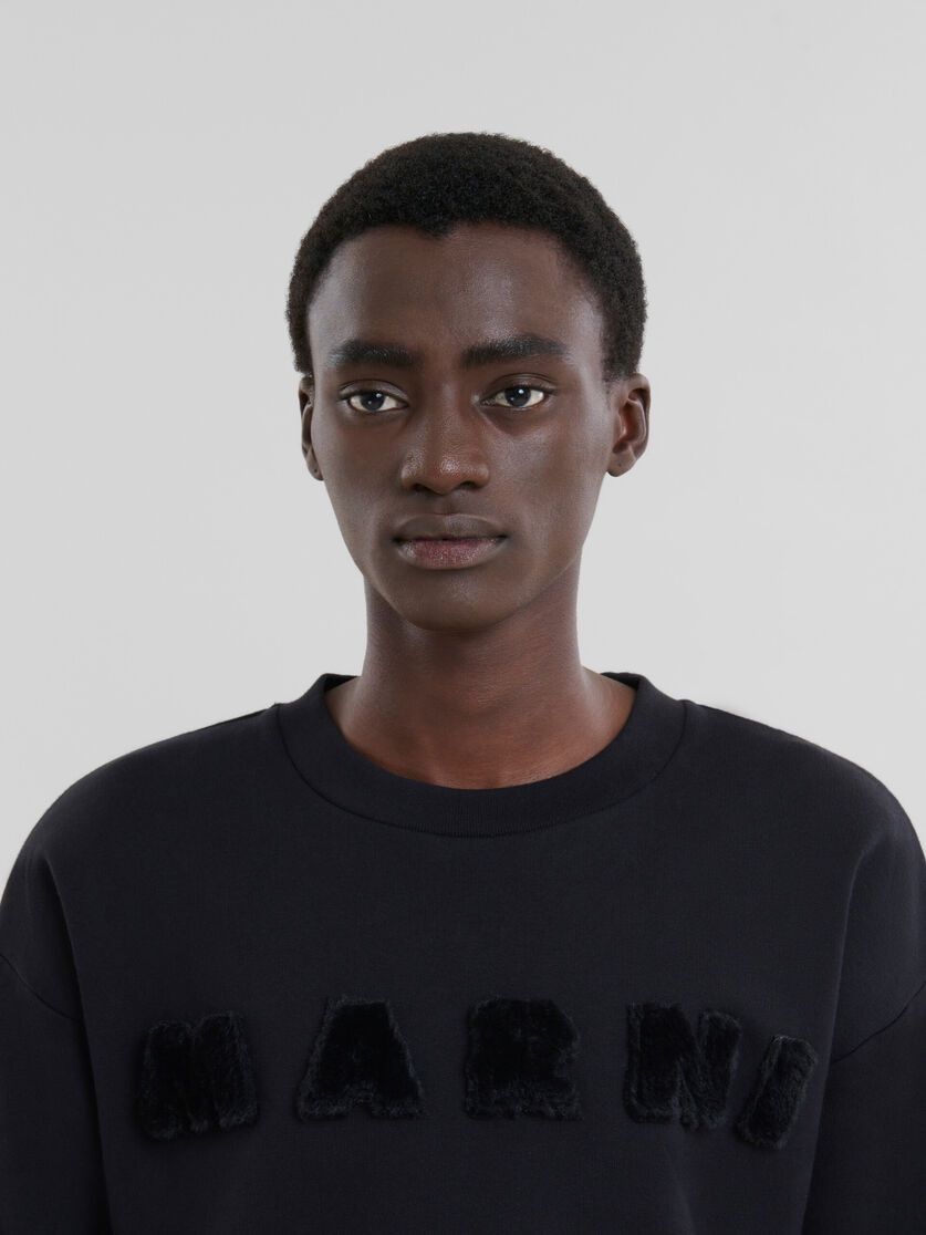 Marni o1w1db11025 Organic Cotton Sweatshirt in Black Size US XL / EU 56 / 4 - 4 Thumbnail