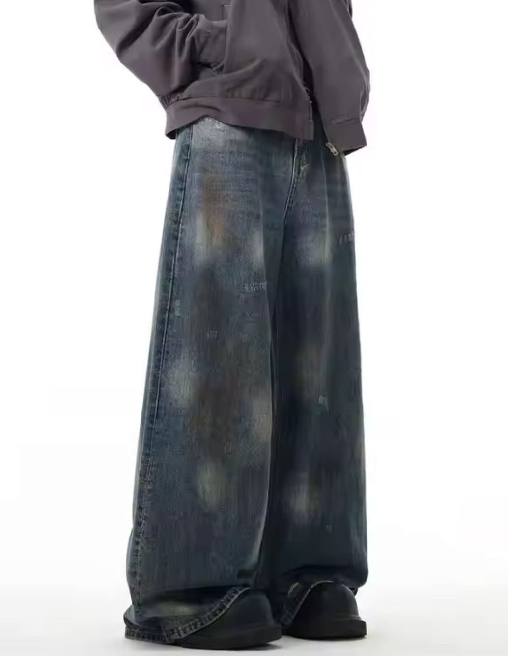 Japanese Brand Washed Dirty Distressed jeans Size US 30 / EU 46 - 1 Thumbnail