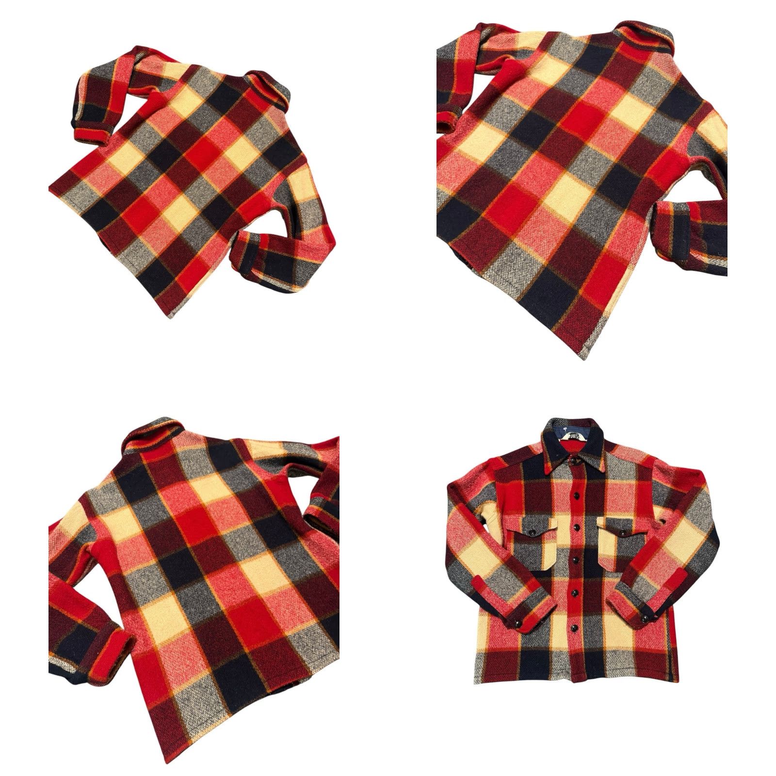 Vintage VINTAGE Woolrich 554 Mackinaw Jacket 1960 Heavy Wool Victory Plaid Mens Large Woolrich Woolen Mills Jacket Coat Plaid Red Winter Fall Long Size US L / EU 52-54 / 3 - 9 Thumbnail