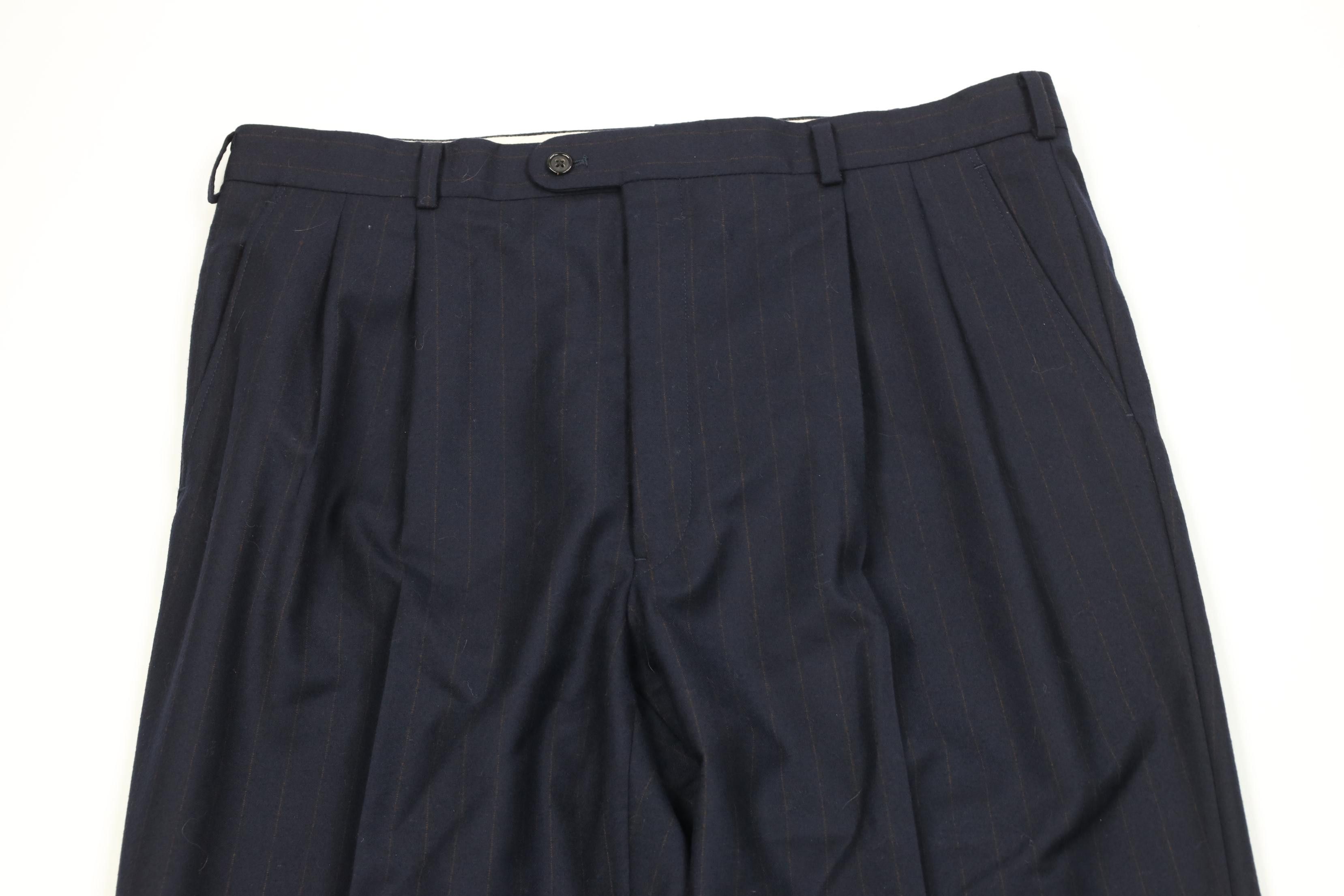 Vintage Vintage 90s Streetwear Knit Wide Leg Chino Pants Striped Size US 38 / EU 54 - 2 Thumbnail