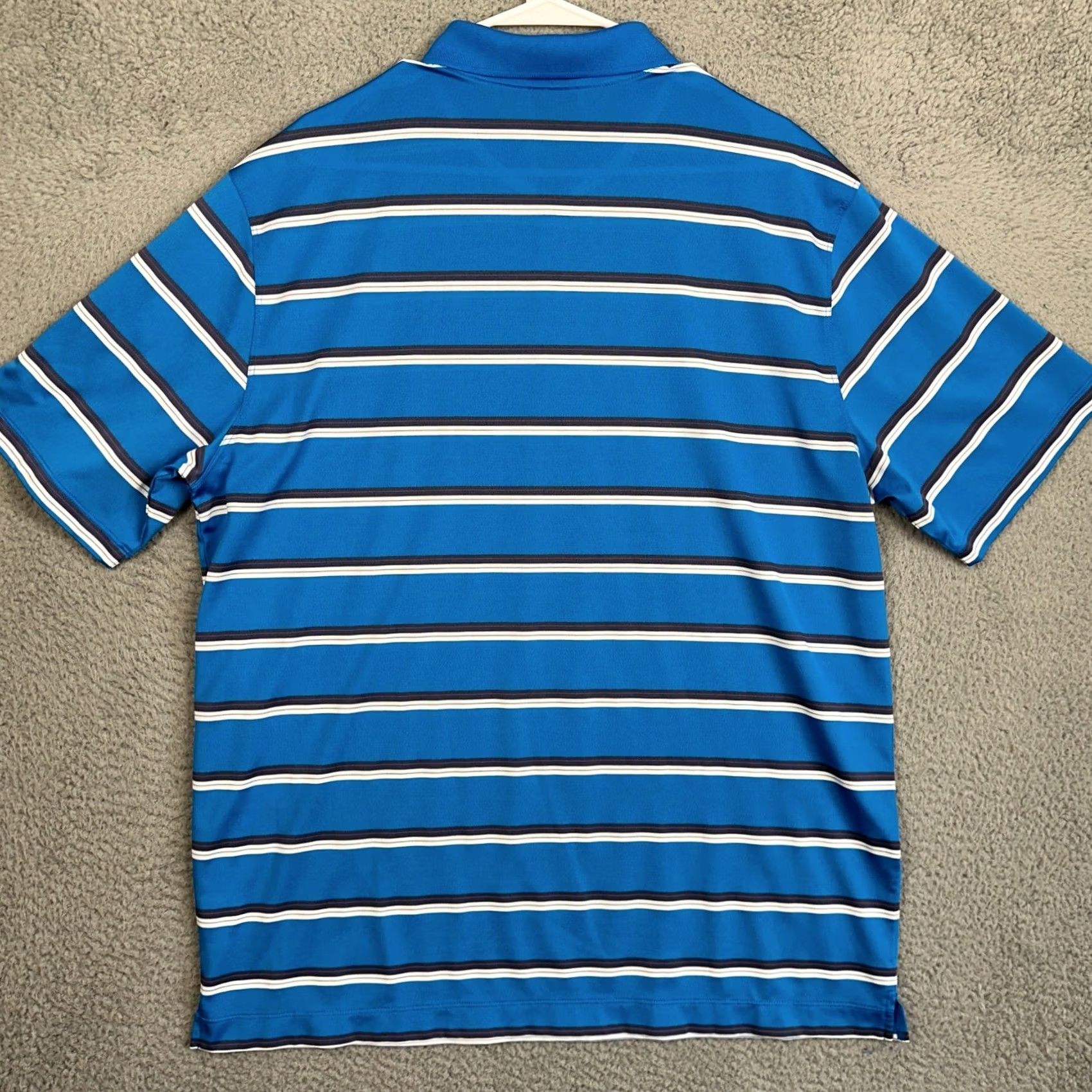 Nike Nike Tour Performance Polo Shirt Mens XL Blue Dri-Fit Golf Rugby Stripes EUC Size US XL / EU 56 / 4 - 2 Thumbnail