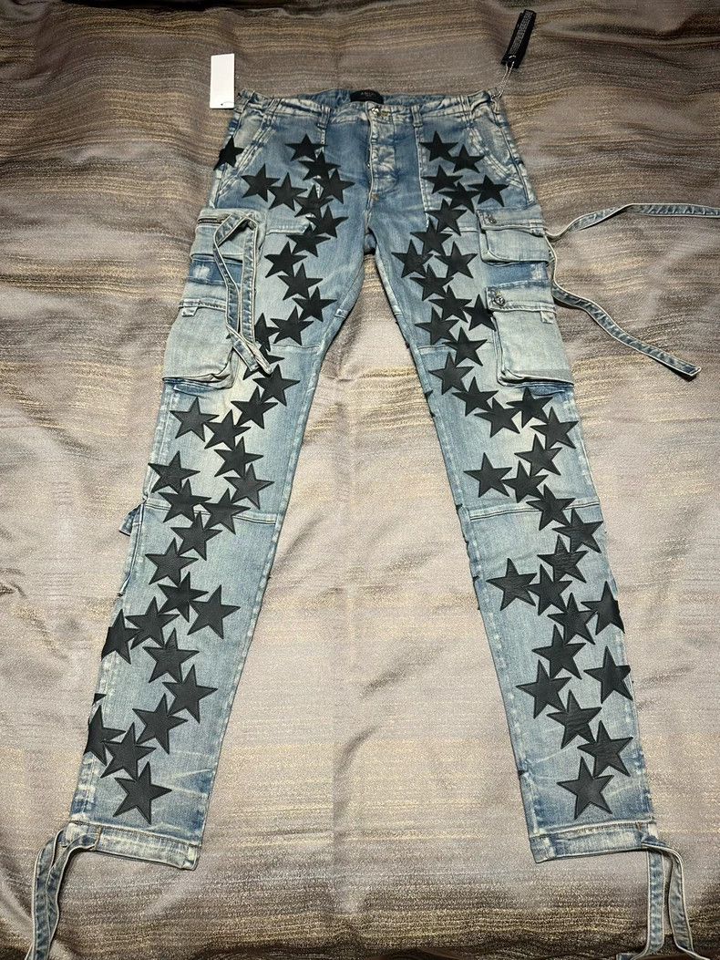 Amiri Amiri chemist star washed blue joint work pants Size US 36 / EU 52 - 1 Thumbnail