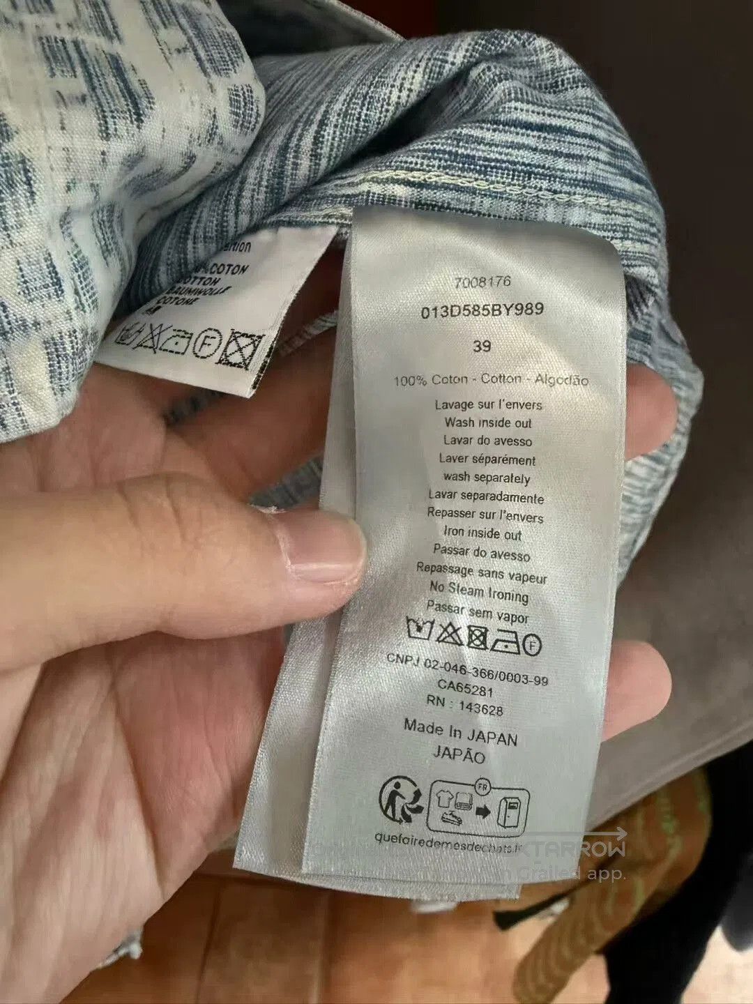 Dior dior blue and white logo shirt. Size US L / EU 52-54 / 3 - 4 Thumbnail