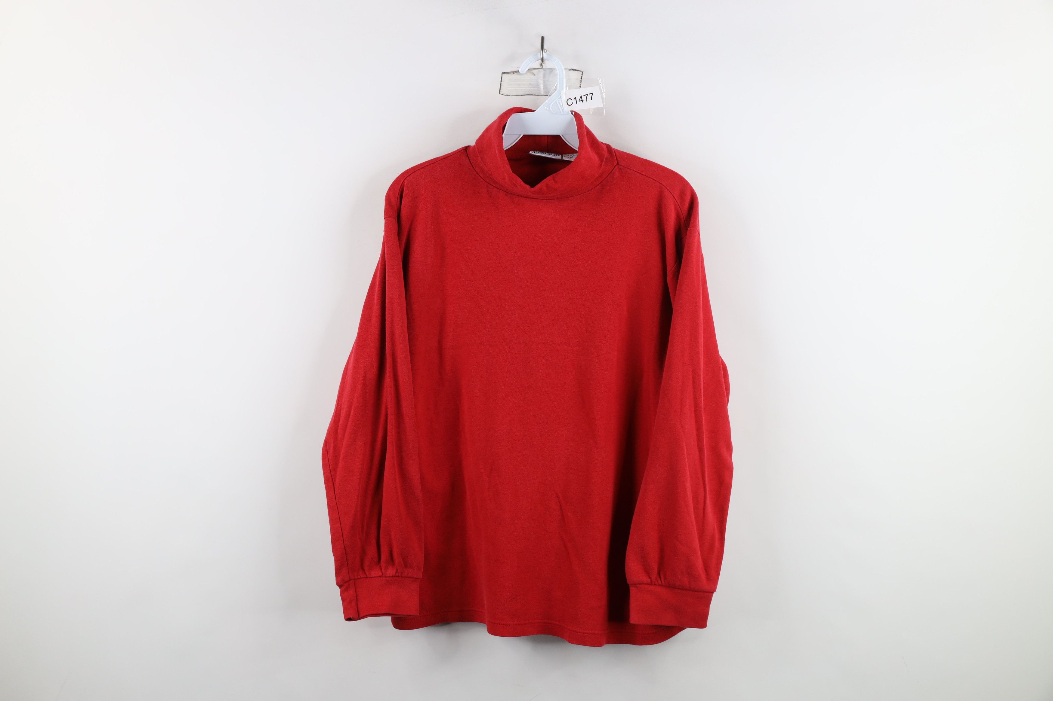 Vintage Vintage 90s Streetwear Blank Long Sleeve Turtleneck T-Shirt Size L / US 10 / IT 46 - 1 Thumbnail