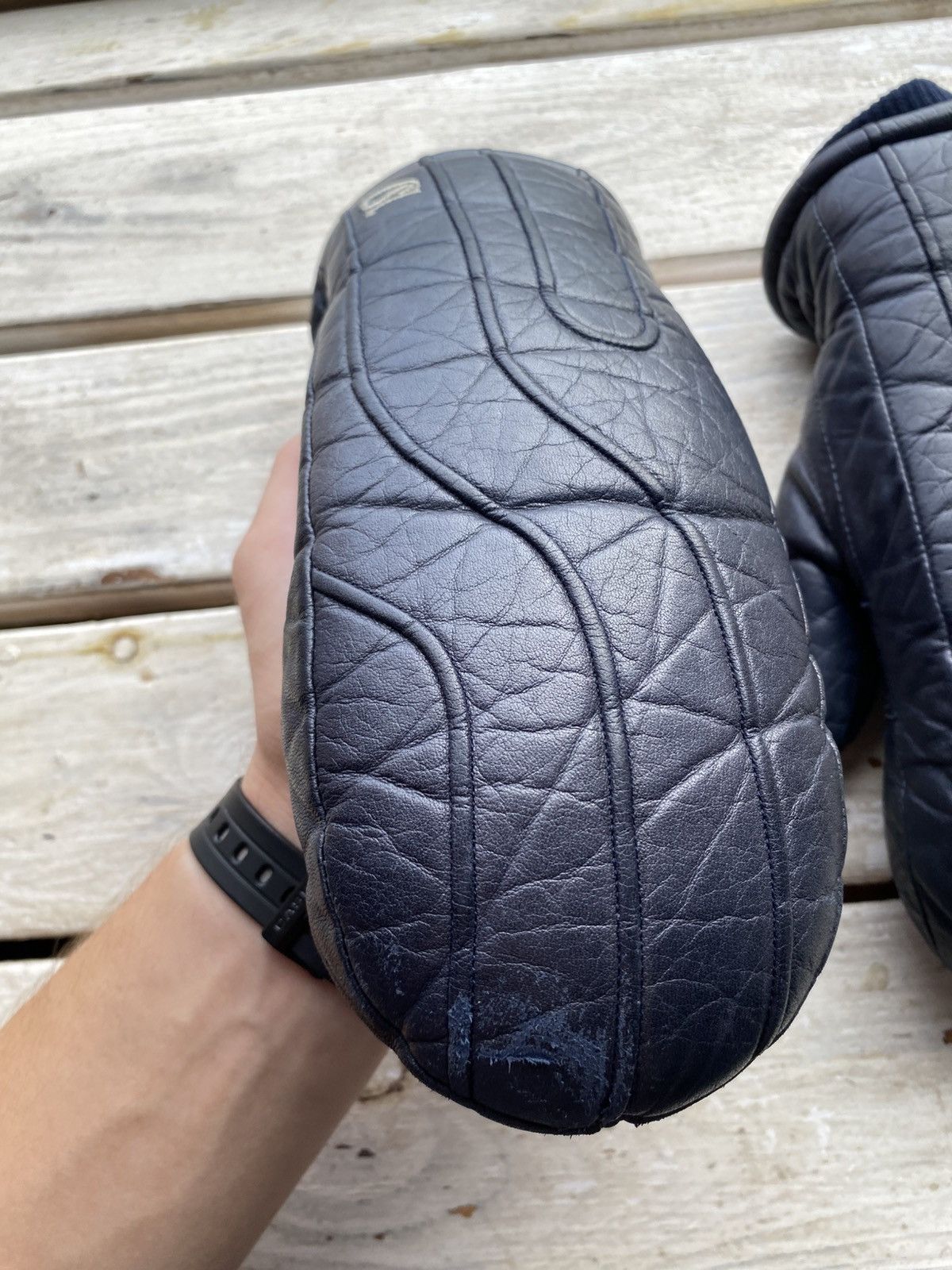 Hysteric Glamour × Japanese Brand HandMade Rare Vintage Y2K Leather Made in Japanese Gloves Size ONE SIZE - 6 Thumbnail