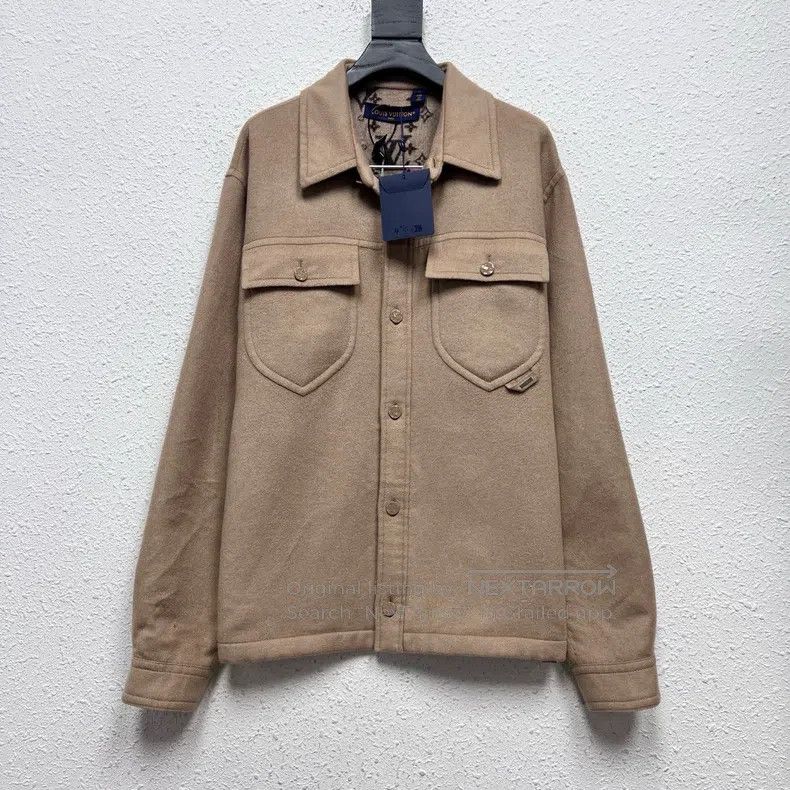 Louis Vuitton Khaki printed three-flower double-faced cash