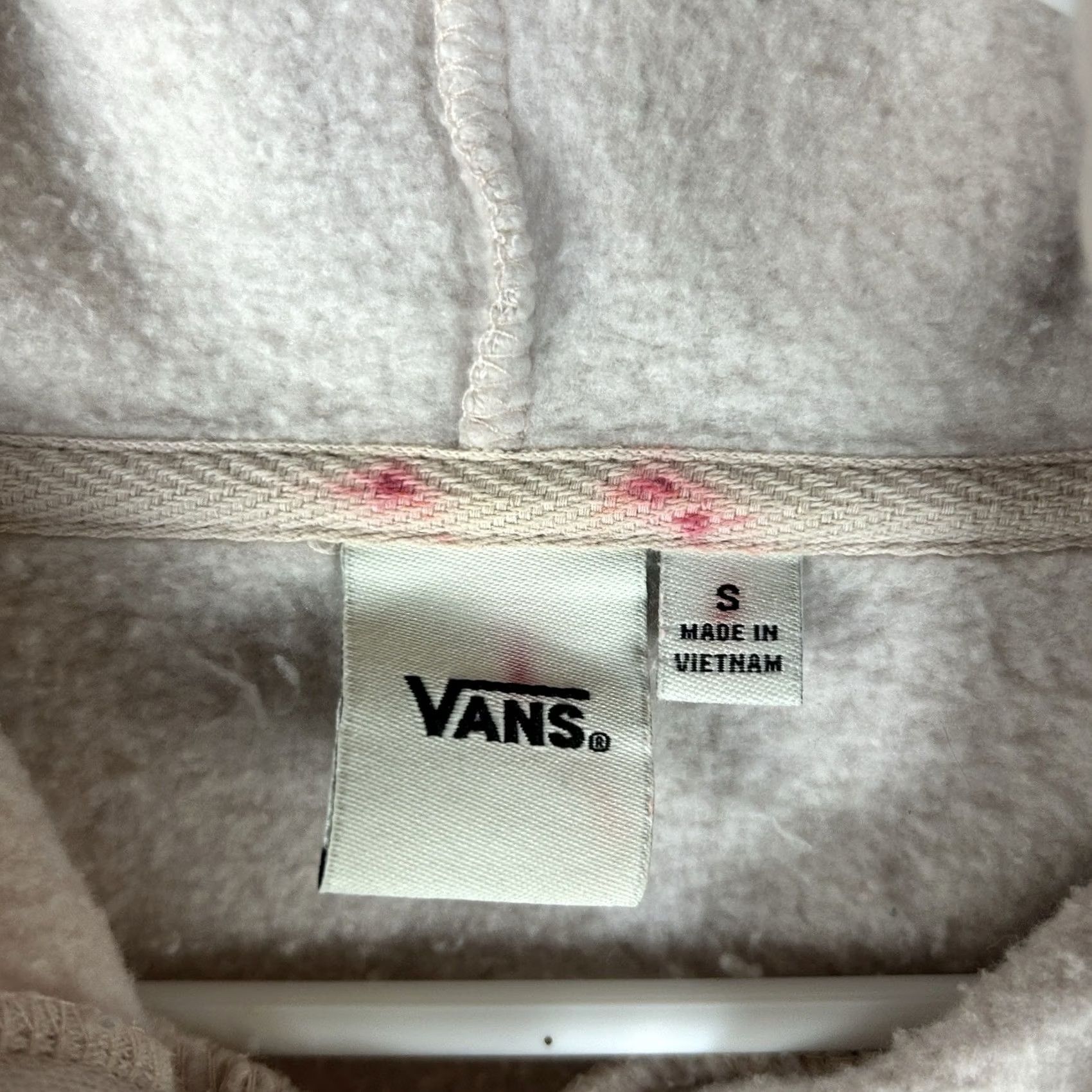 Vans VANS Hoodie Mens Small Rose Pink Fleece Pullover Sweatshirt Skater Graphic Print Hooded Sweatshirt Size US S / EU 44-46 / 1 - 3 Thumbnail