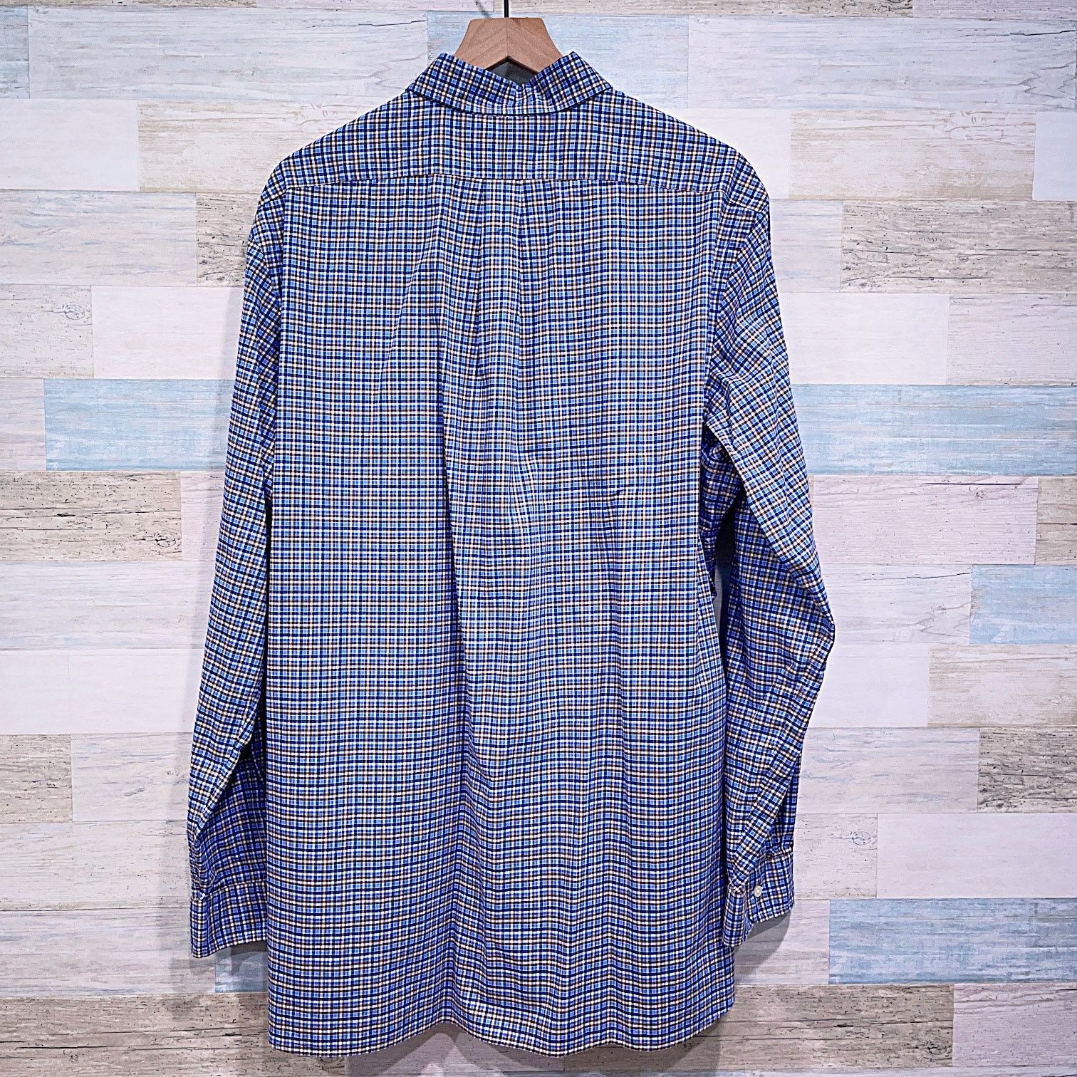 Ralph Lauren Ralph Lauren Cotton Stretch Long Sleeve Shirt Blue Plaid XL Size US XL / EU 56 / 4 - 3 Thumbnail