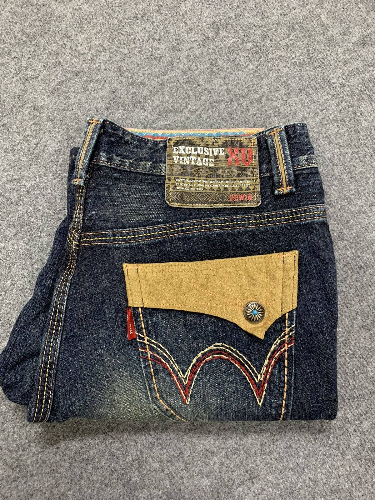 Edwin Edwin Vintage XV Flare Denim - Sun Faded Wash. Size US 38 / EU 54 - 11 Thumbnail