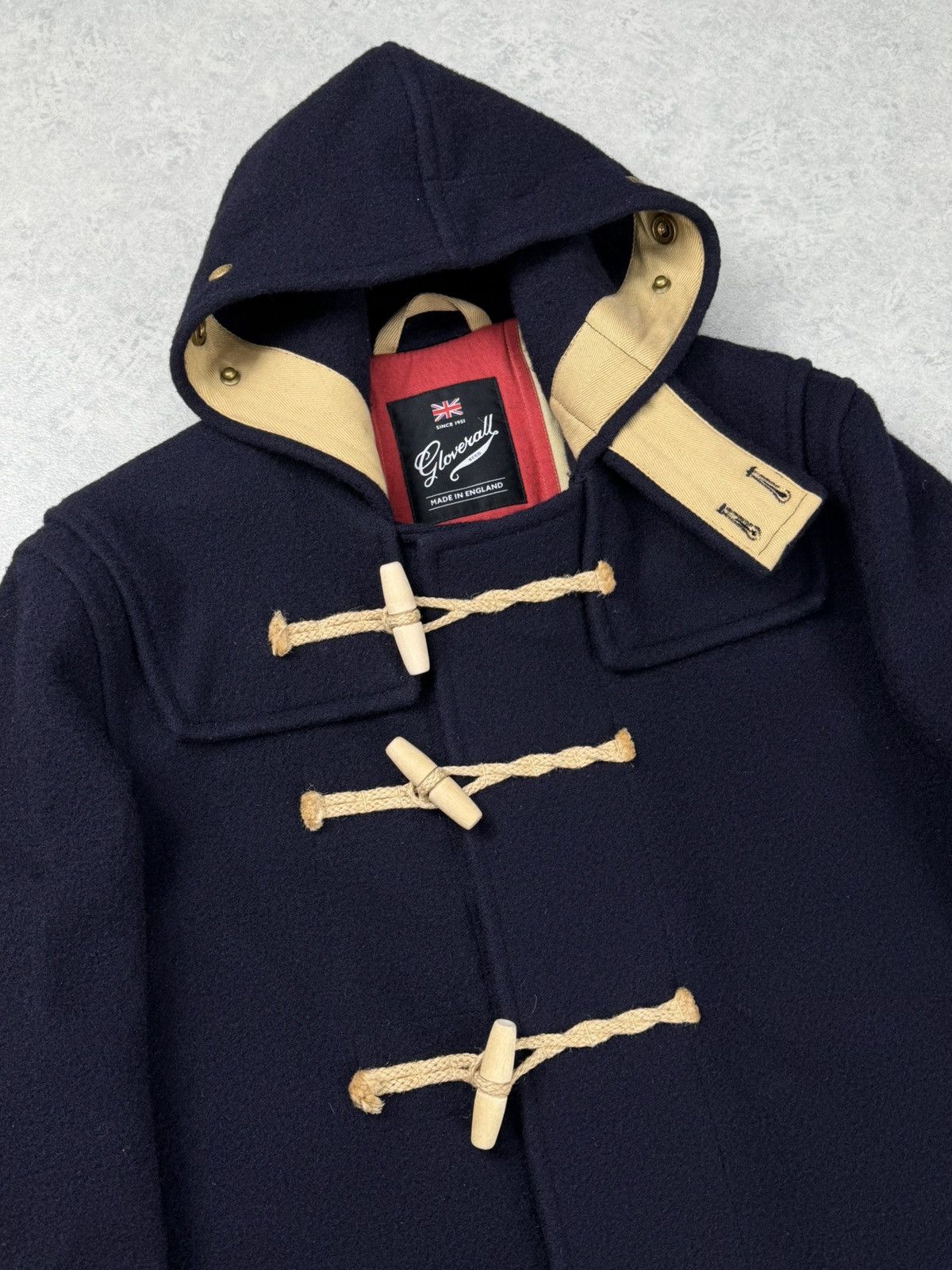 Gloverall Gloverall Monty Navy Duffle Coat Wool Mens S England Size US S / EU 44-46 / 1 - 6 Thumbnail