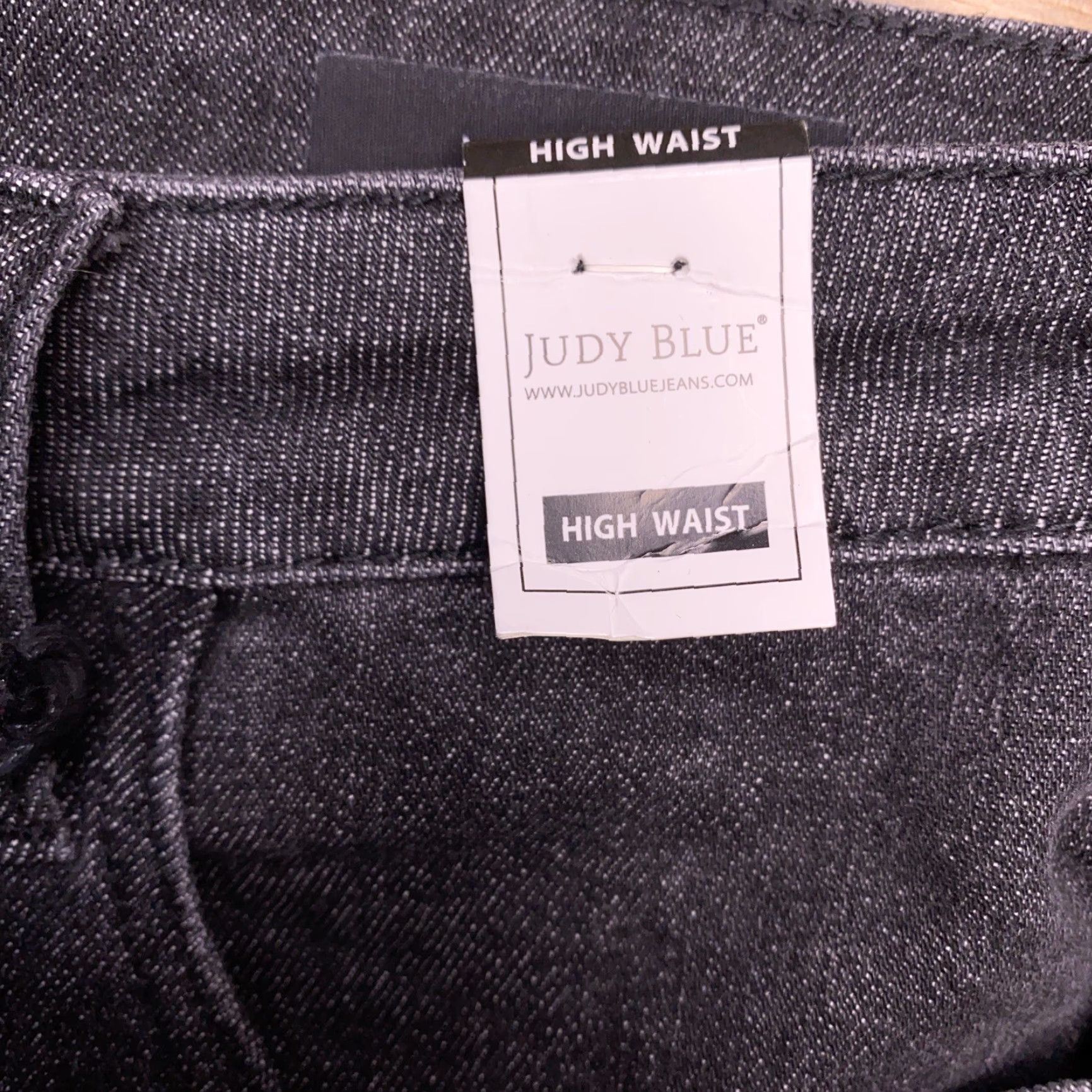 Vintage Judy Blue Jeans 31 Black Wide-Leg Stretch Button Fly 5-Pocket City Womens Vote: Union? Size 24" / US 00 / IT 34 - 7 Thumbnail