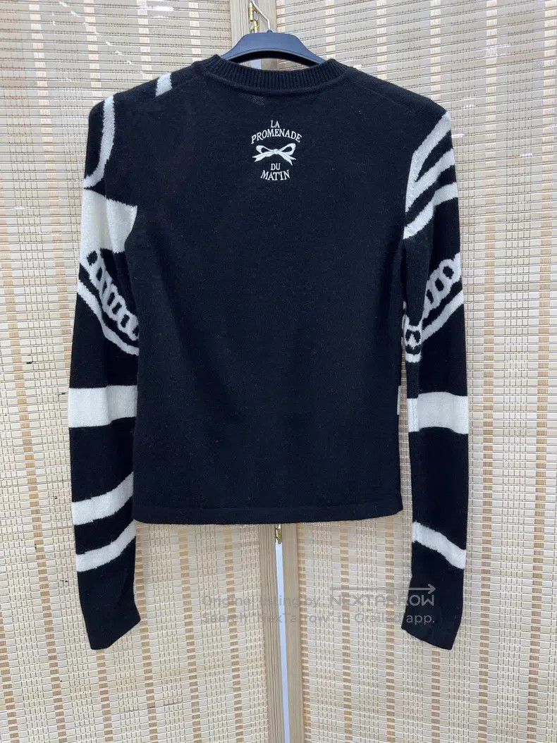 Hermes Hermes 2022 Fall and Winter Black and White Turtleneck Swe Size XXS / US 00 / IT 34 - 2 Thumbnail